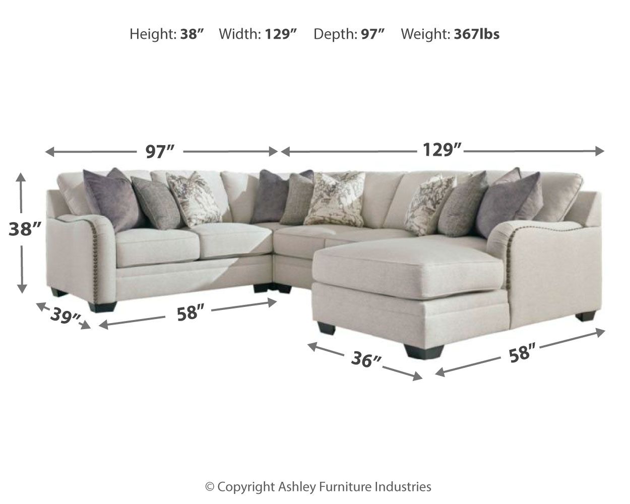 Ashley Dellara Sectional-Benchcraft®-American Furniture Outlet