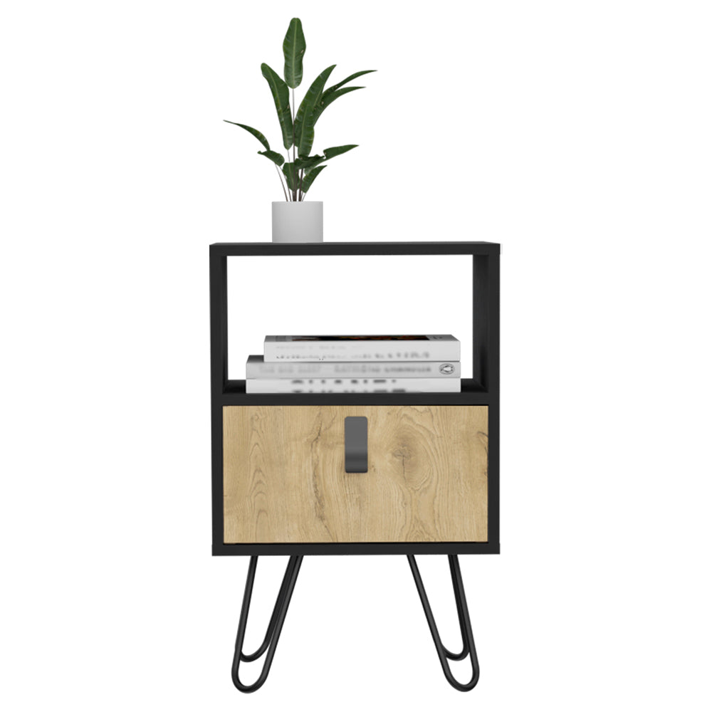B Magness Nightstand, Black/Macadamia-American Furniture Outlet