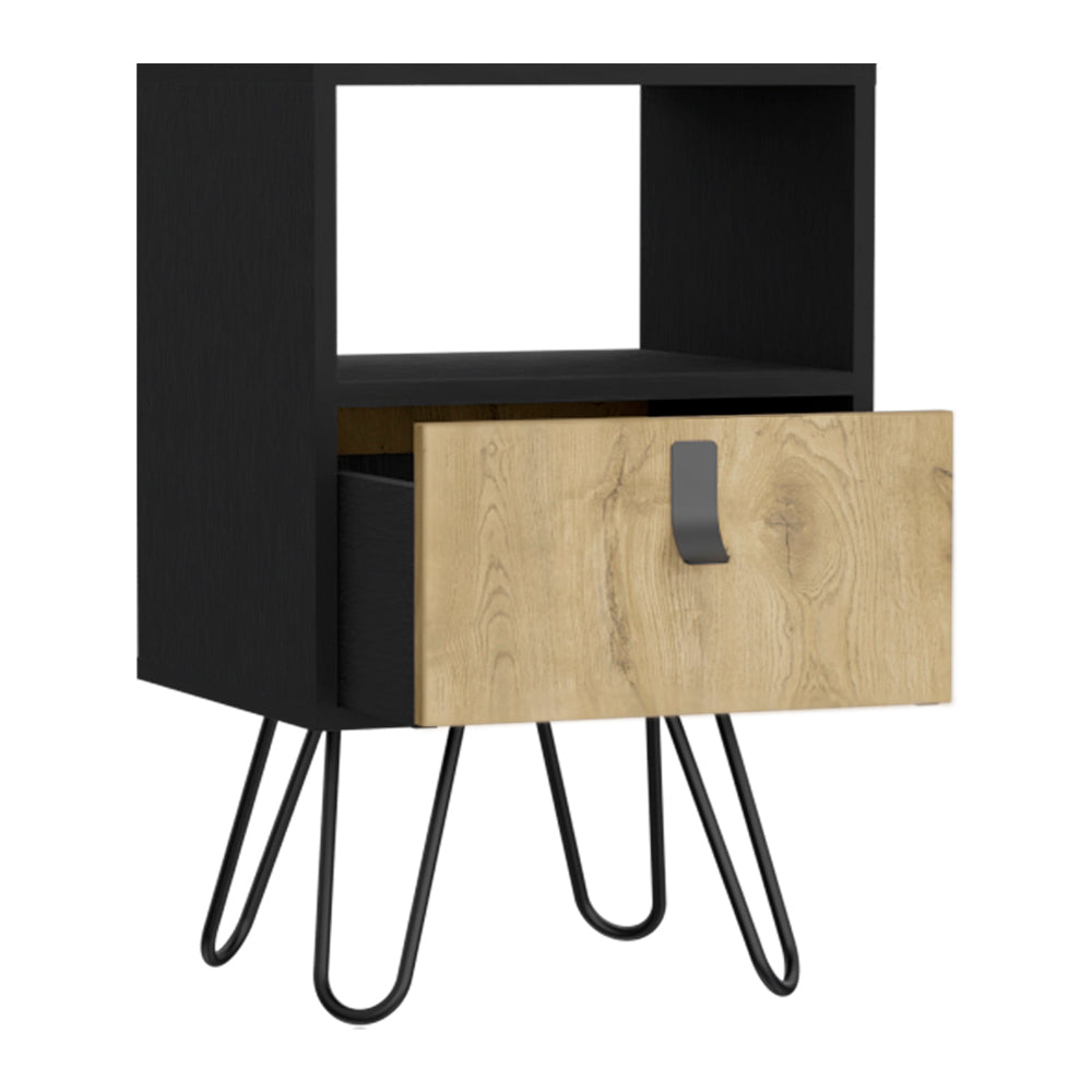 B Magness Nightstand, Black/Macadamia-American Furniture Outlet