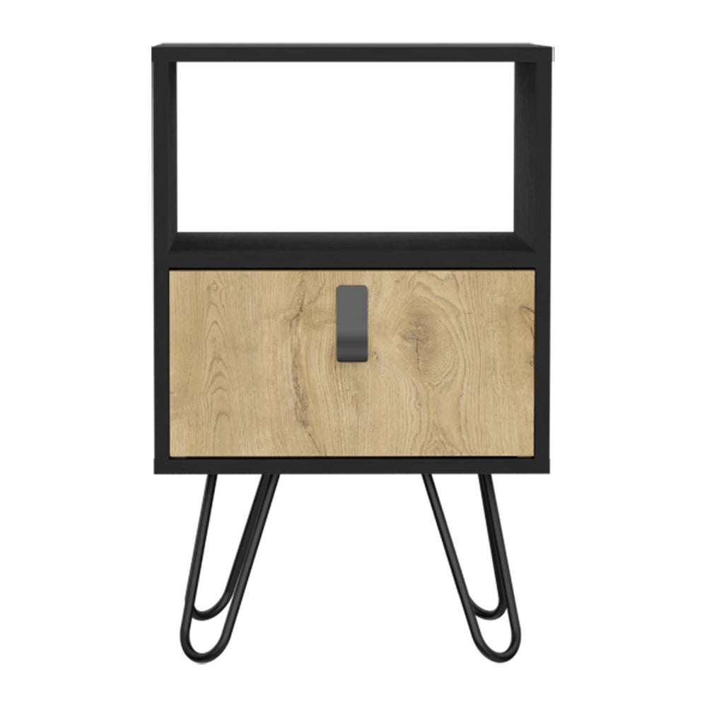 B Magness Nightstand, Black/Macadamia-American Furniture Outlet