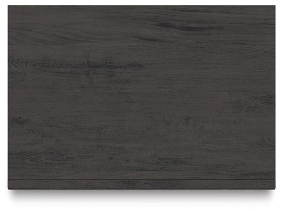 Dark gray nightstand tabletop panel with visible wood grain