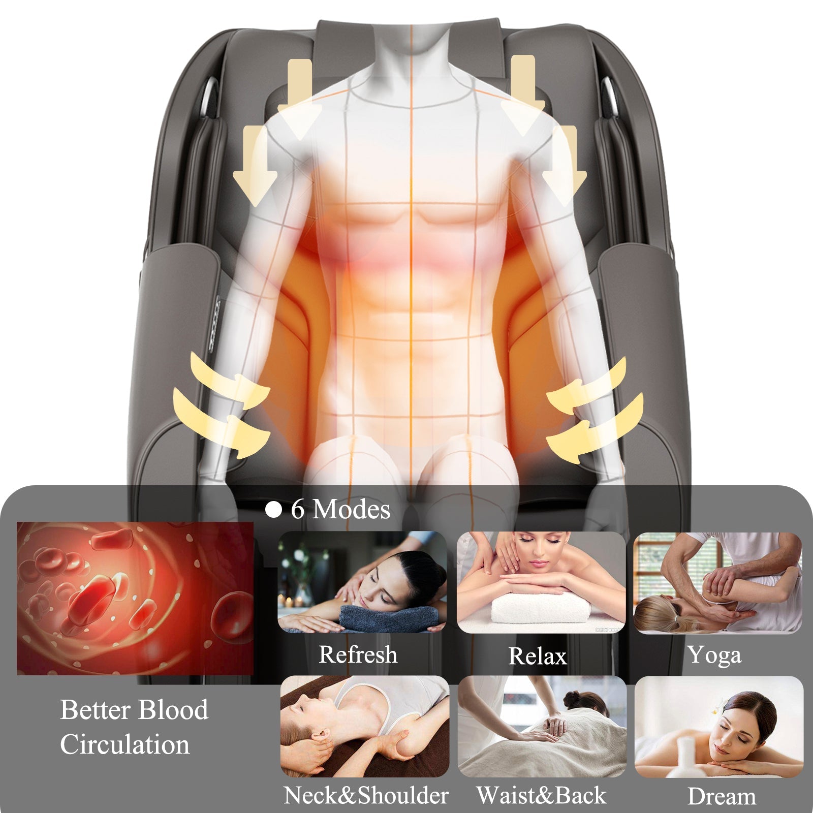 BOSSCARE Zero Gravity Massage Chair | Full Body Shiatsu Recliner-American Furniture Outlet