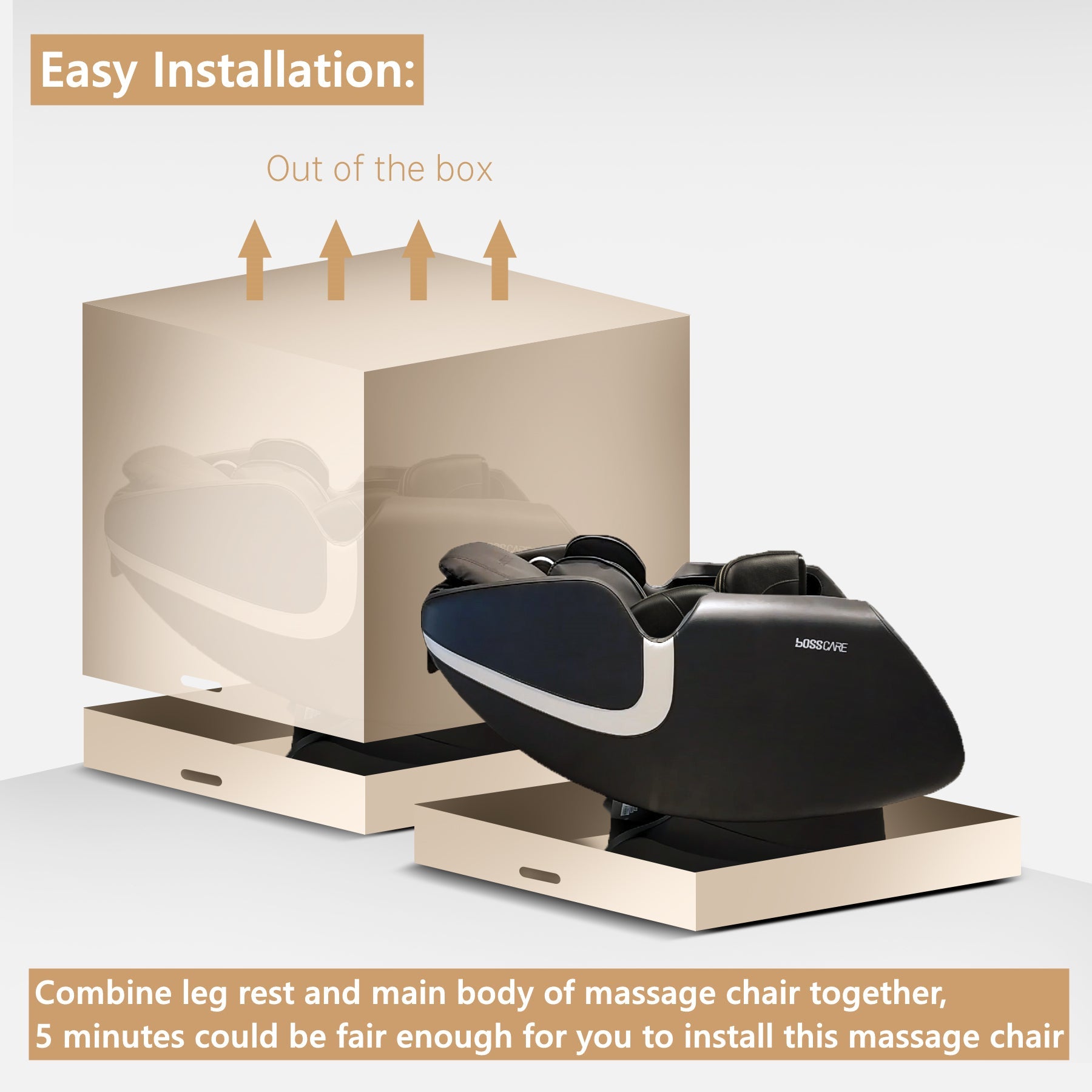 BOSSCARE Zero Gravity Massage Chair | Full Body Shiatsu Recliner-American Furniture Outlet