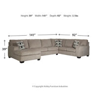 Ballinasloe 3 Piece Sectional With Chaise-Signature Design by Ashley®-American Furniture Outlet