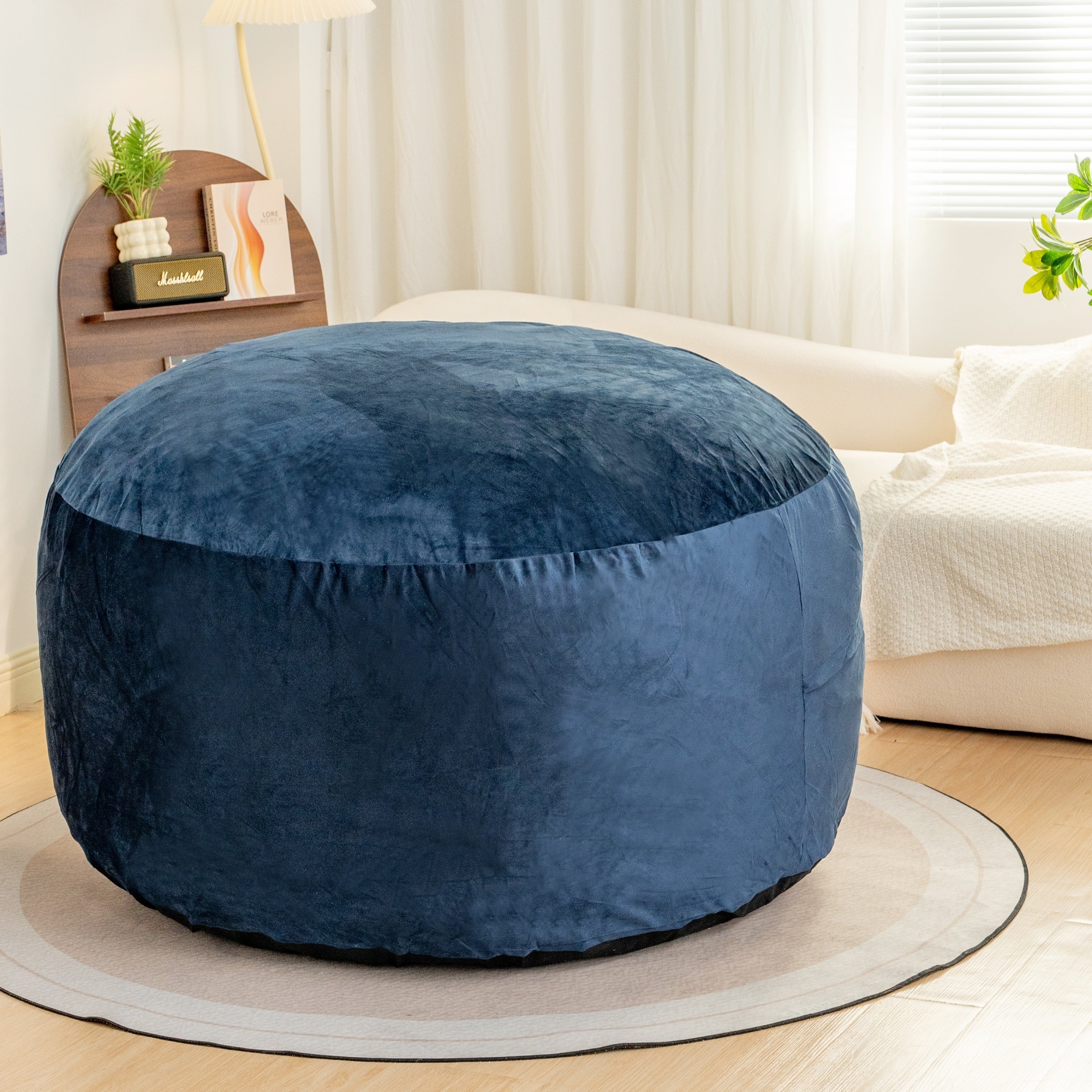 Bean Bag Chair: Giant Memory Foam with Microfiber Cover - 5Ft-American Furniture Outlet