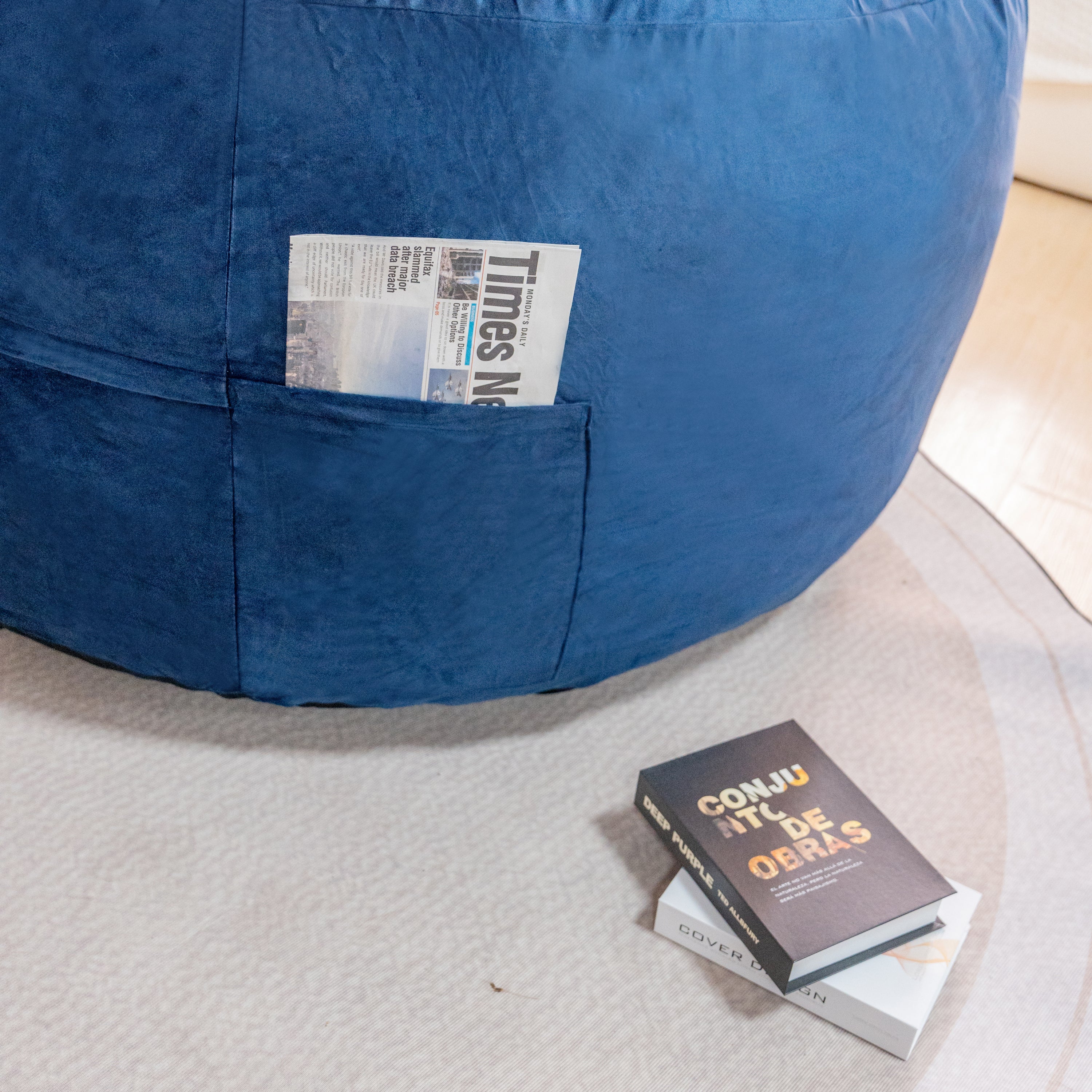 Bean Bag Chair: Giant Memory Foam with Microfiber Cover - 5Ft-American Furniture Outlet