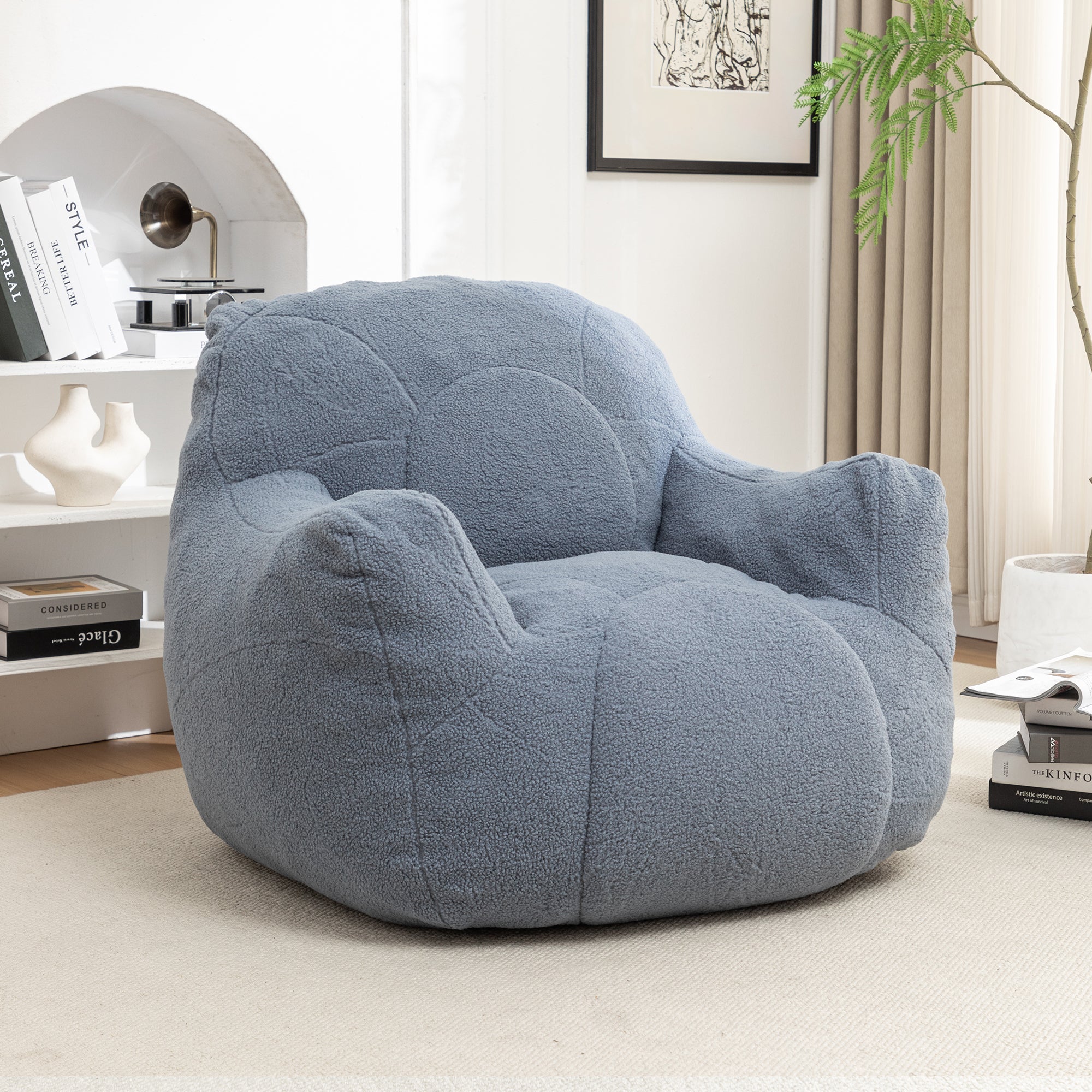 Bean Bag Chair with Memory Foam Filling-American Furniture Outlet