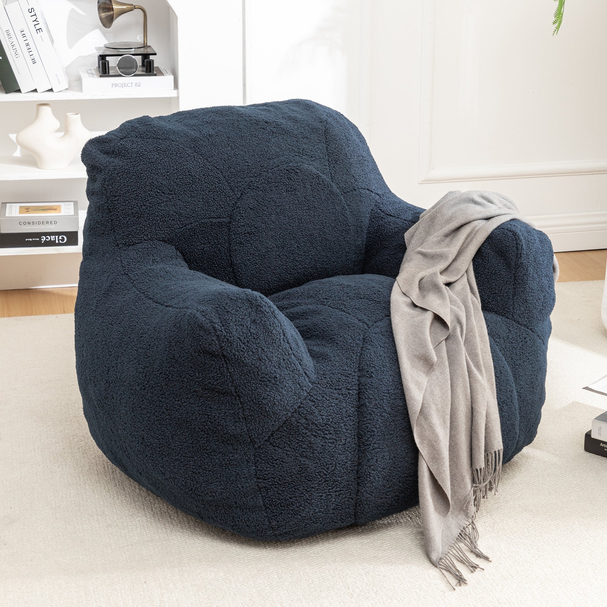 Bean Bag Chair with Memory Foam Filling-American Furniture Outlet