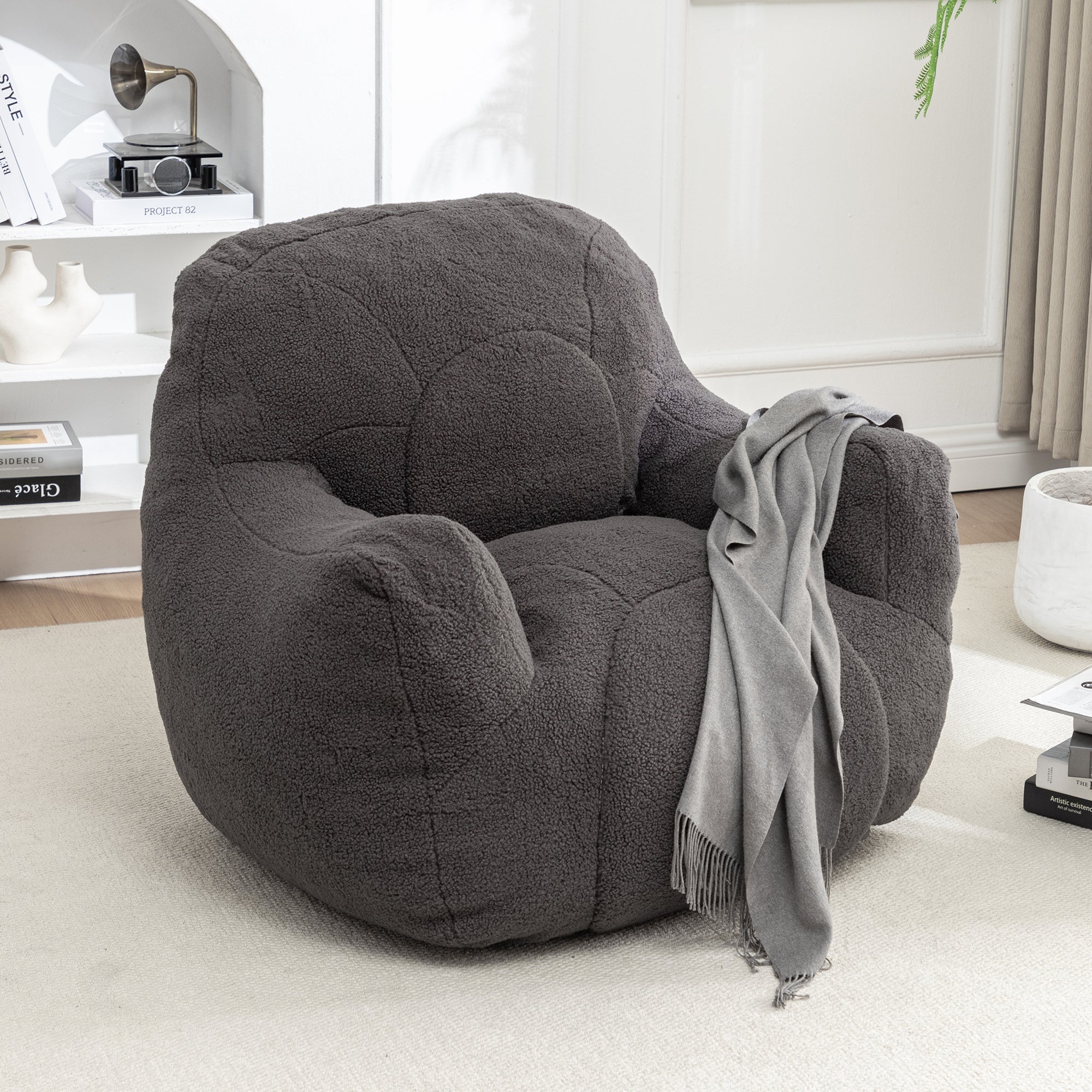 Bean Bag Chair with Memory Foam Filling-American Furniture Outlet