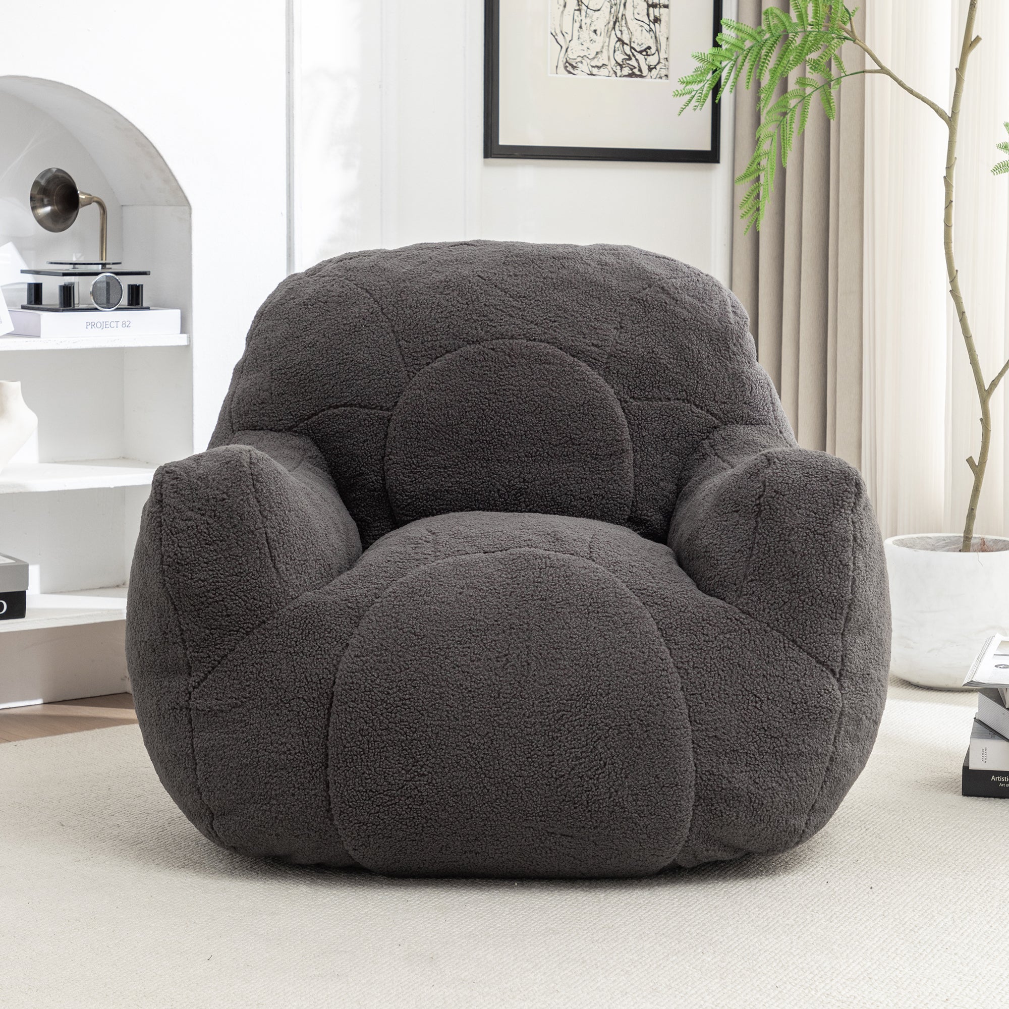 Bean Bag Chair with Memory Foam Filling-American Furniture Outlet