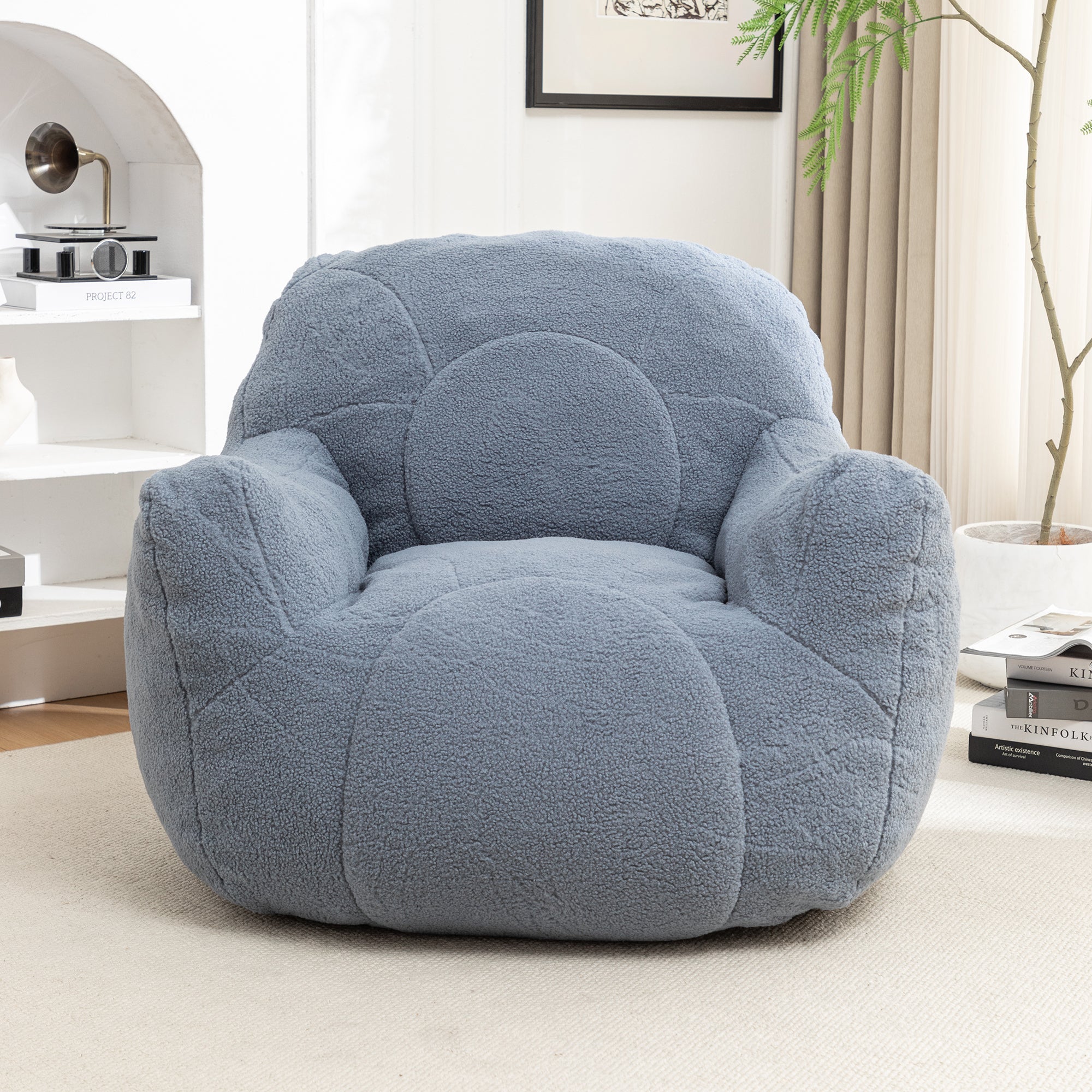 Bean Bag Chair with Memory Foam Filling-American Furniture Outlet