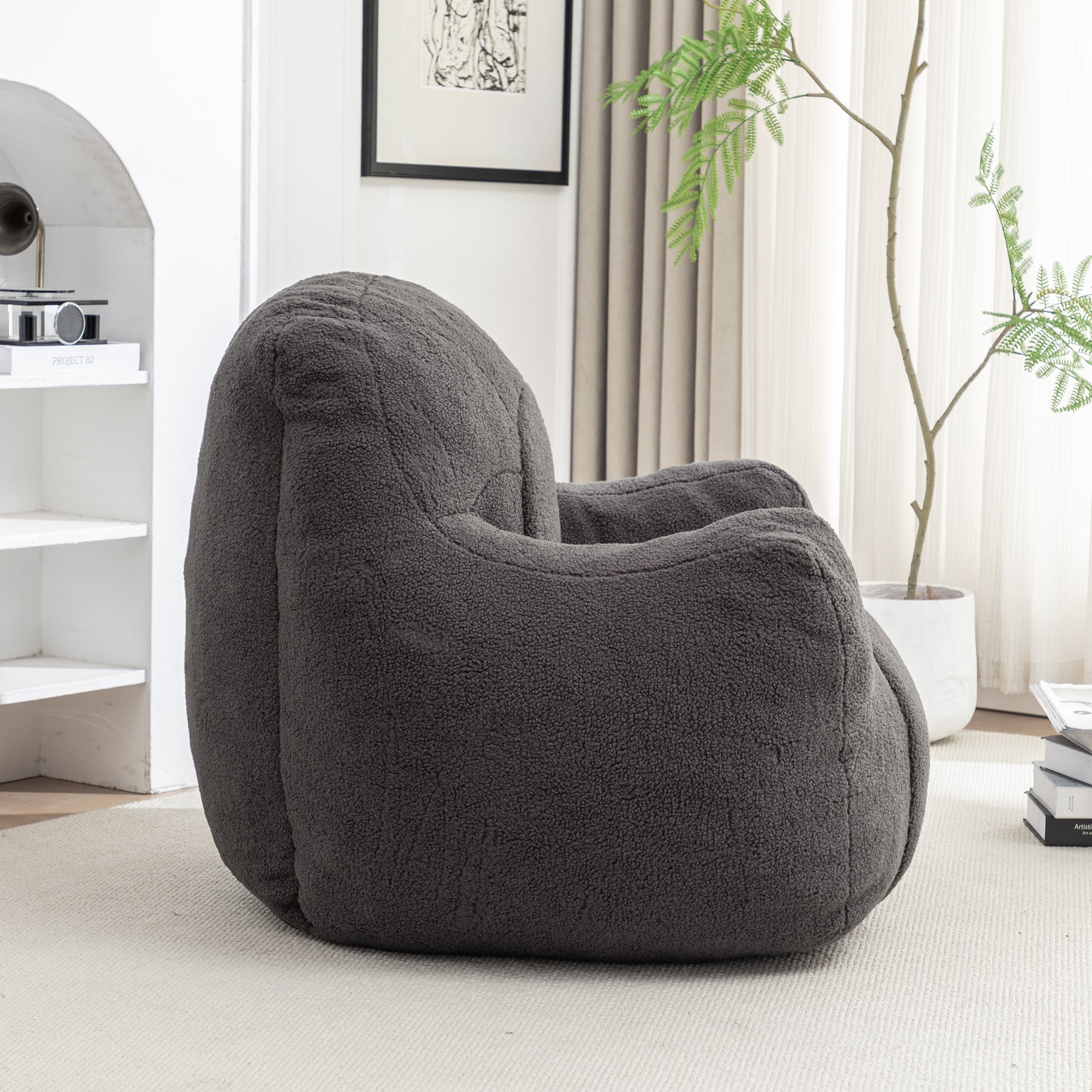 Bean Bag Chair with Memory Foam Filling-American Furniture Outlet