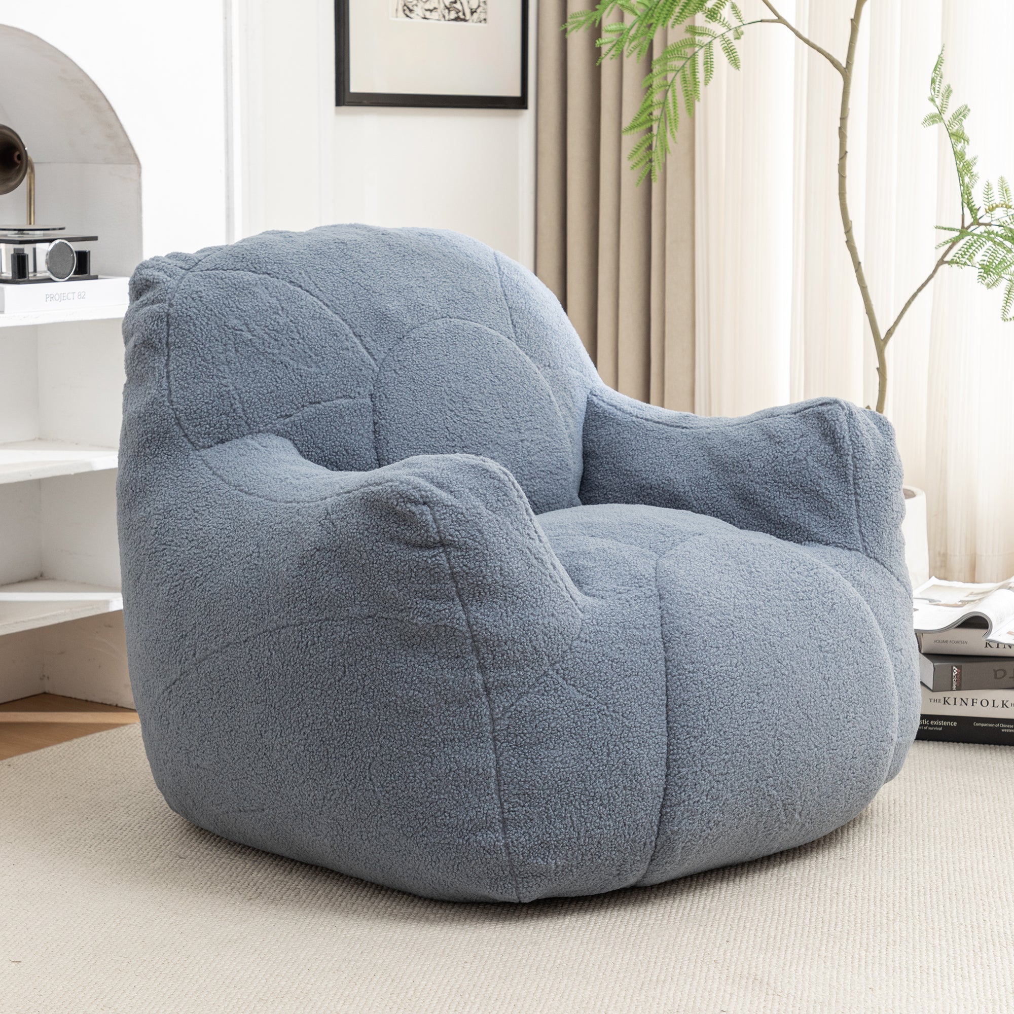 Bean Bag Chair with Memory Foam Filling-American Furniture Outlet