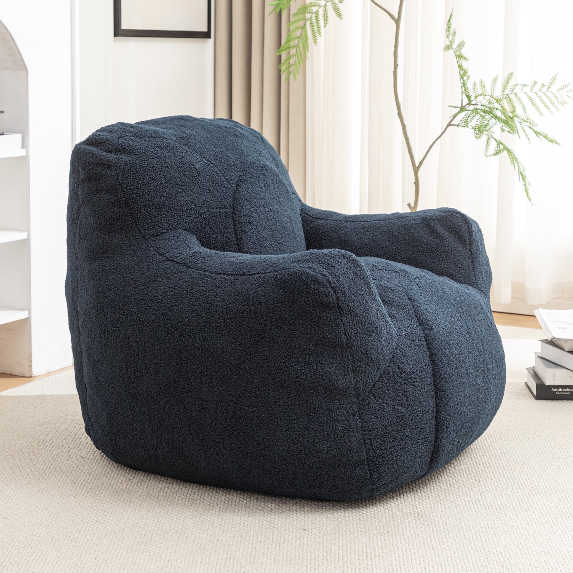 Bean Bag Chair with Memory Foam Filling-American Furniture Outlet