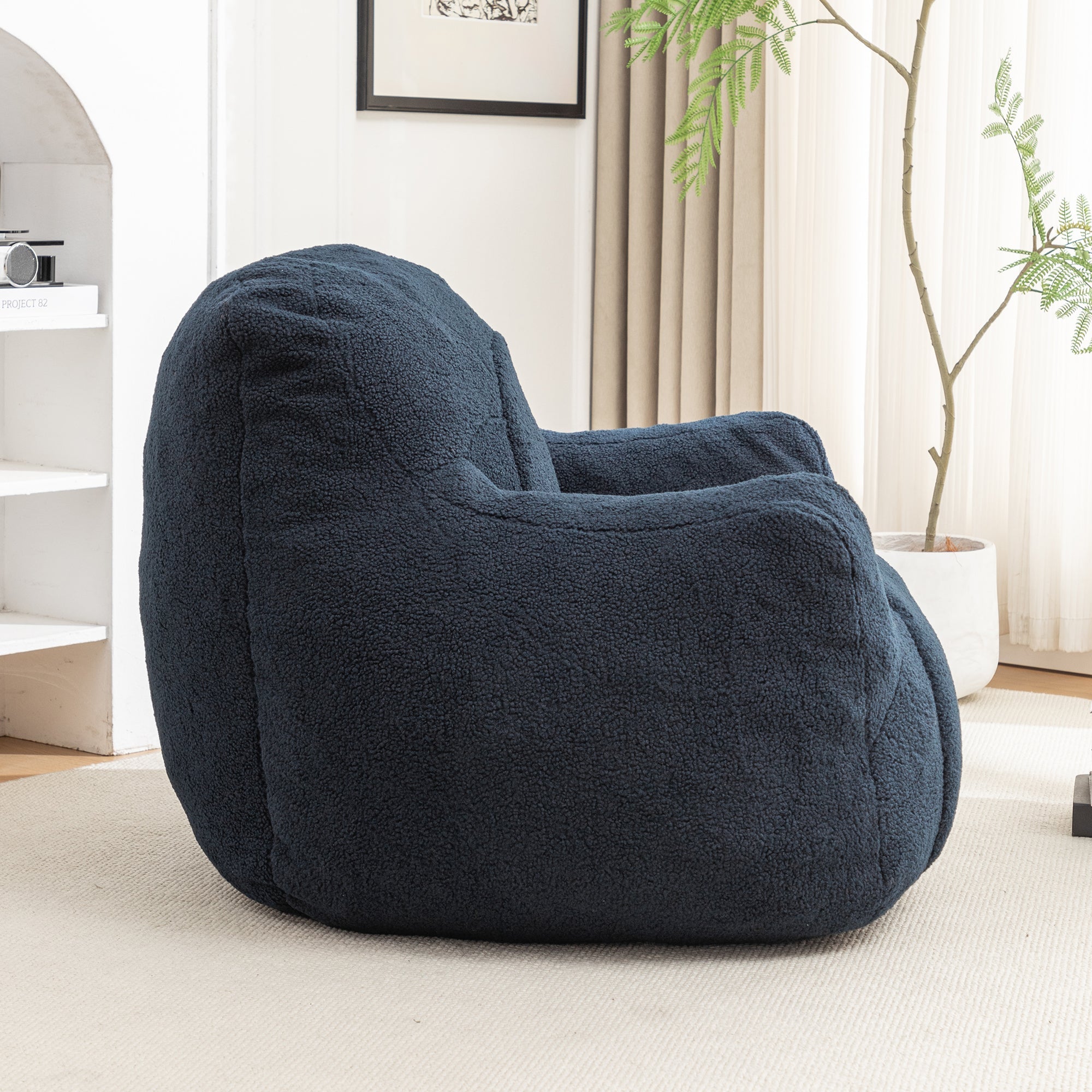 Bean Bag Chair with Memory Foam Filling-American Furniture Outlet