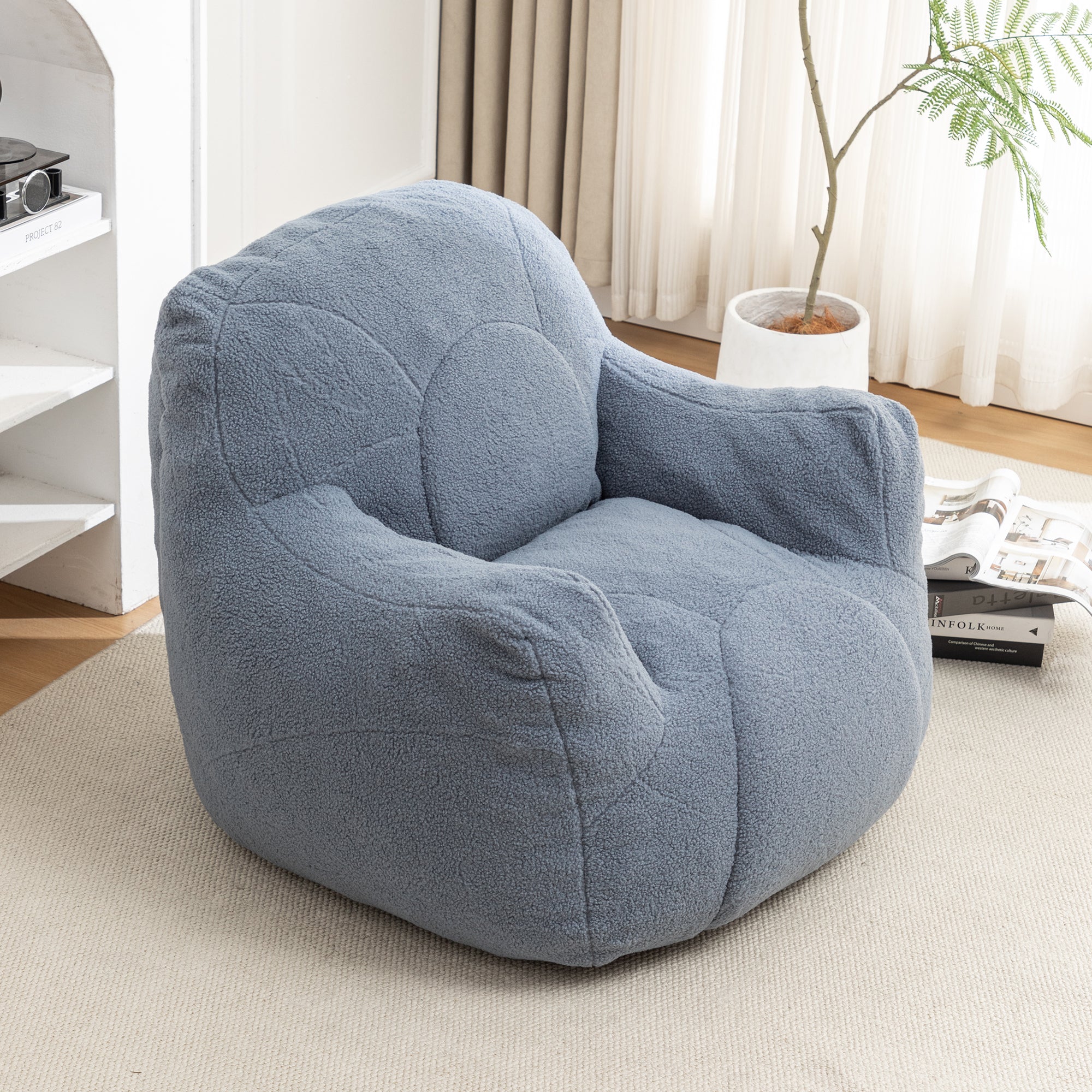 Bean Bag Chair with Memory Foam Filling-American Furniture Outlet