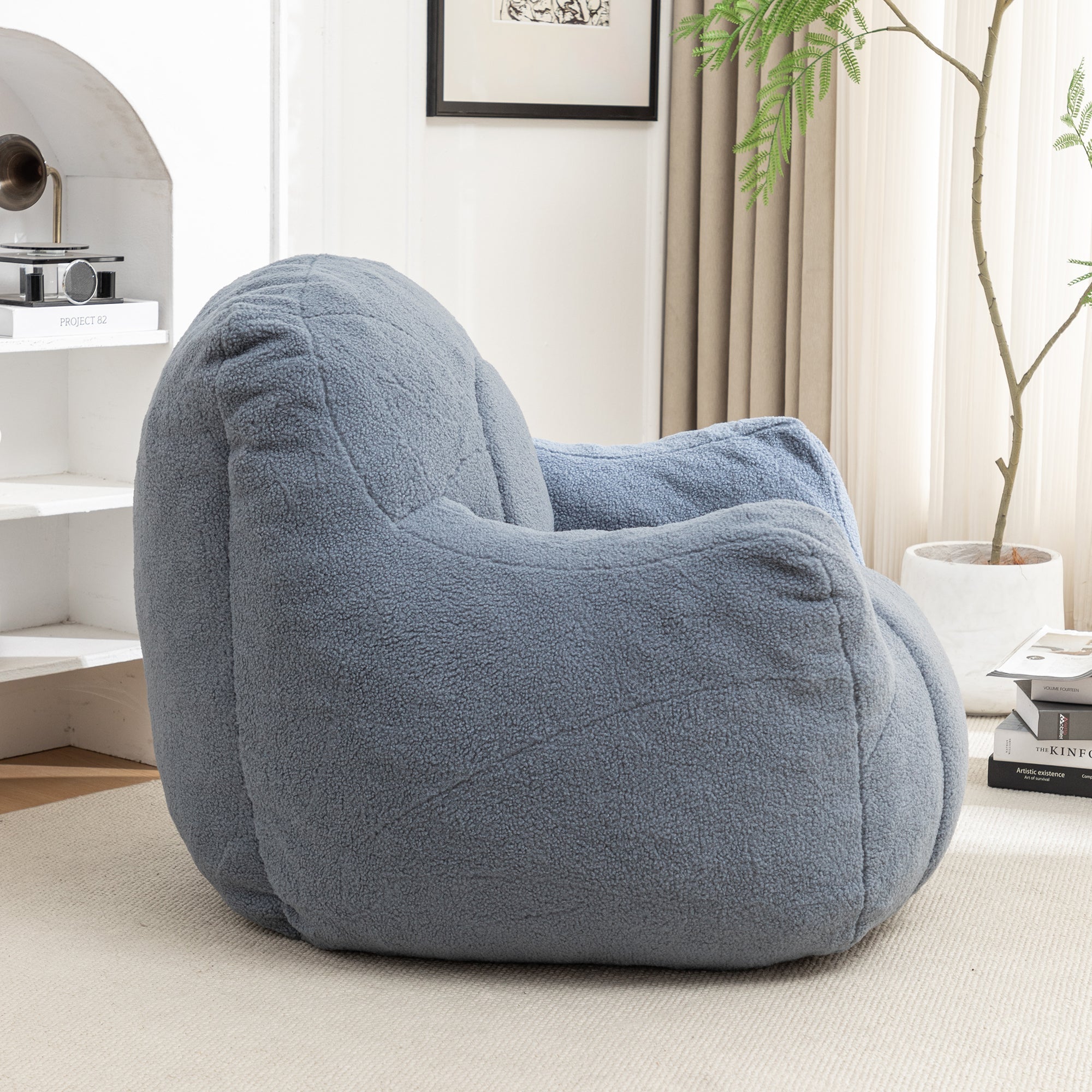 Bean Bag Chair with Memory Foam Filling-American Furniture Outlet