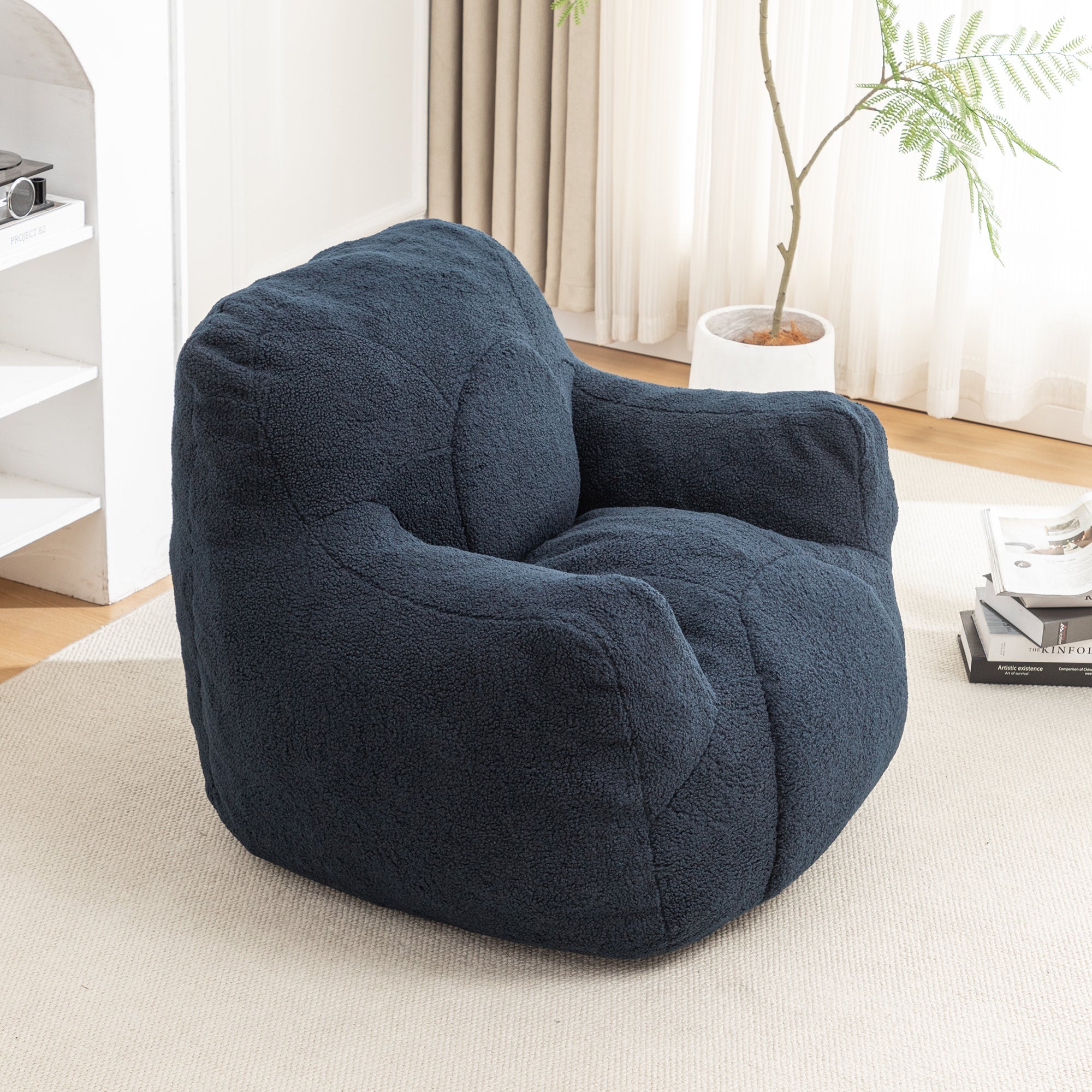 Bean Bag Chair with Memory Foam Filling-American Furniture Outlet