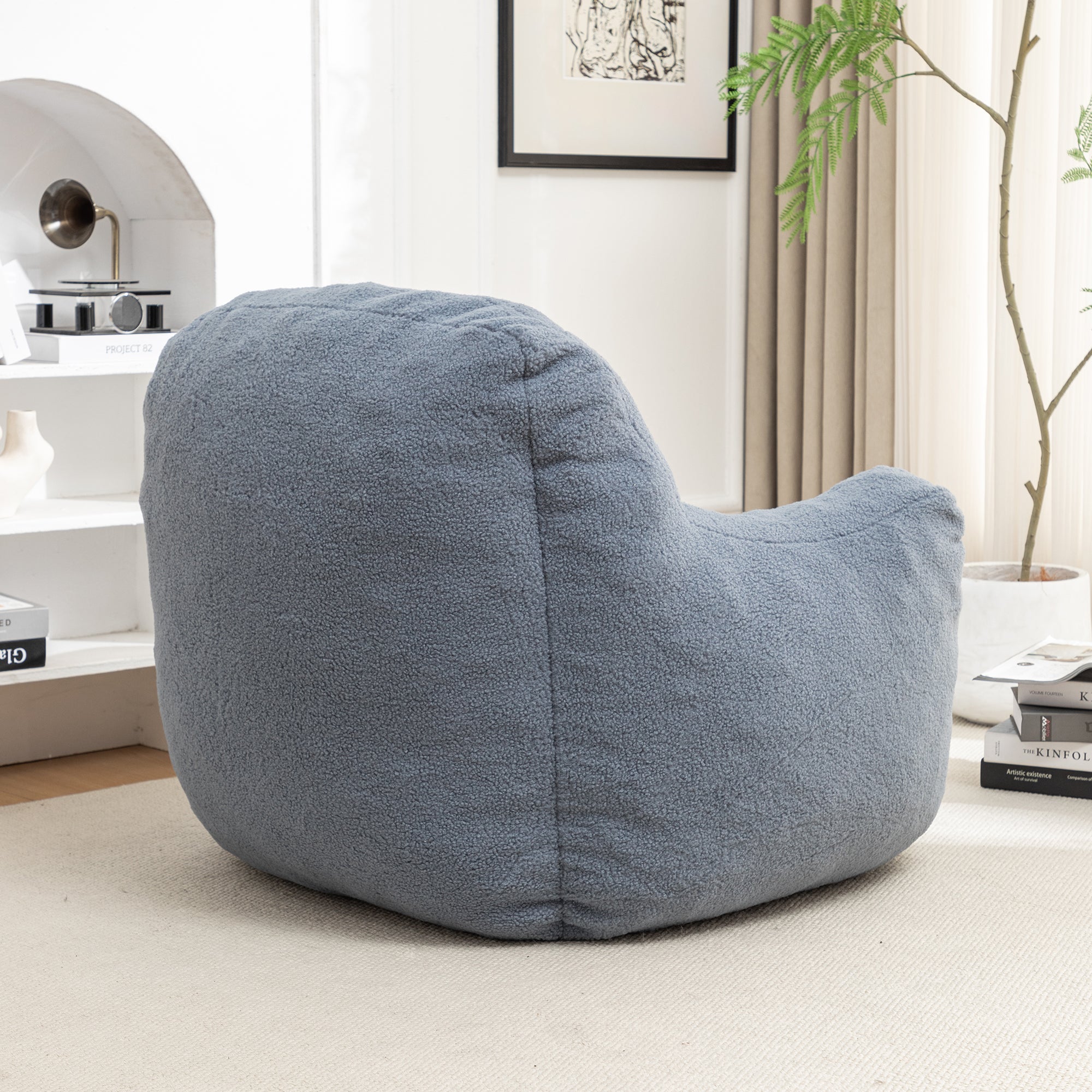 Bean Bag Chair with Memory Foam Filling-American Furniture Outlet