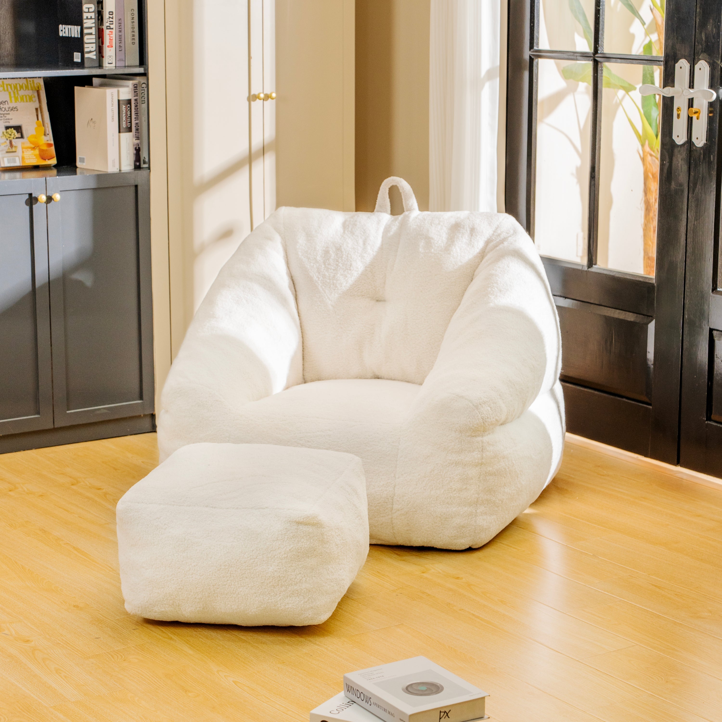 Bean Bag Chair with Memory Foam Filling-American Furniture Outlet