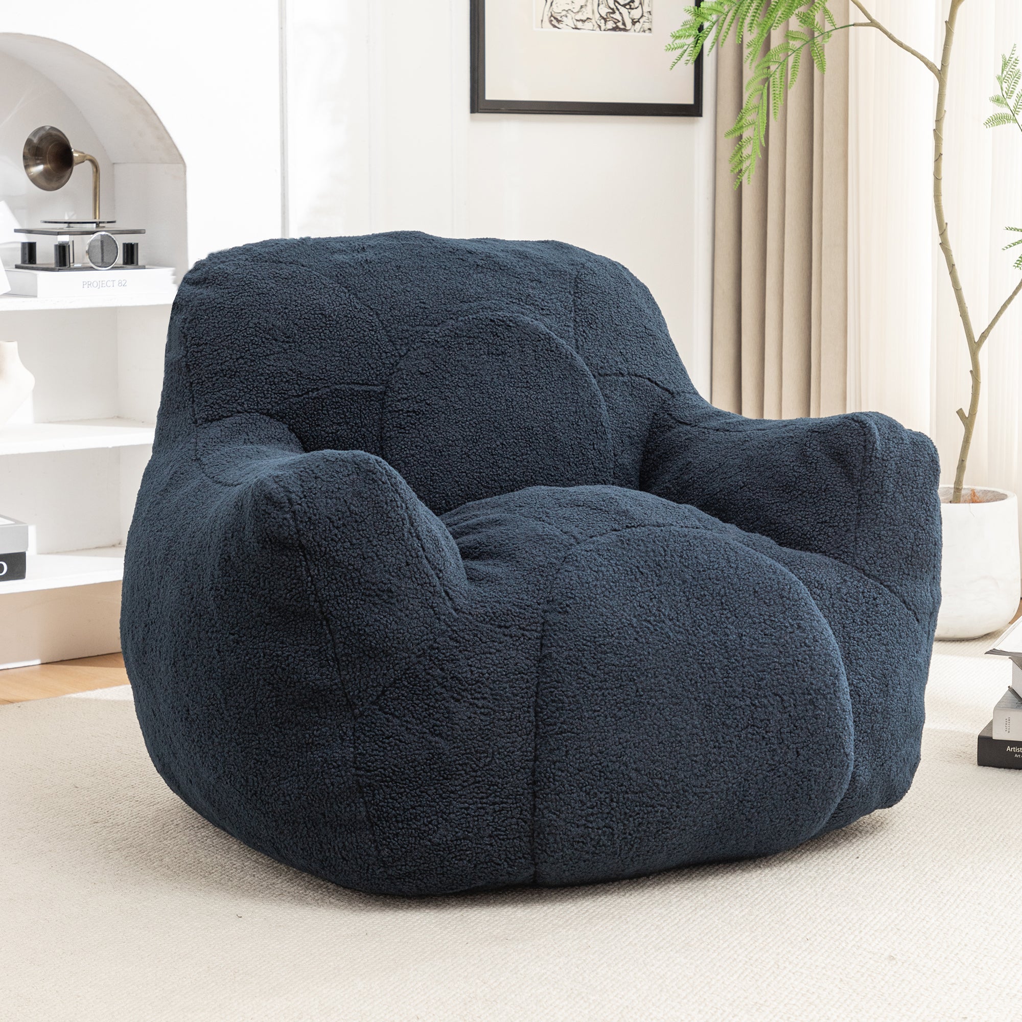 Bean Bag Chair with Memory Foam Filling-American Furniture Outlet