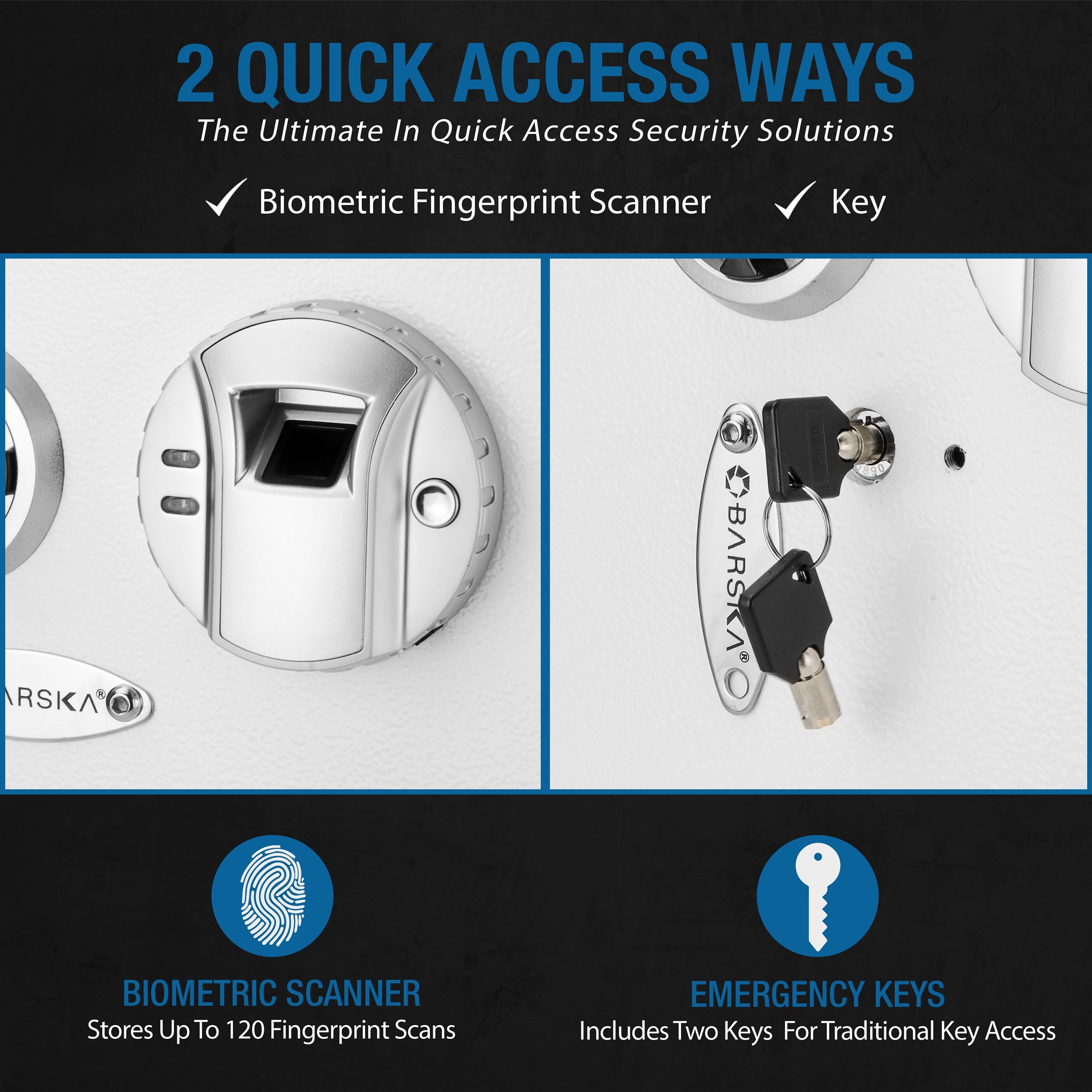 Biometric Wall Safe - Hidden Security-American Furniture Outlet