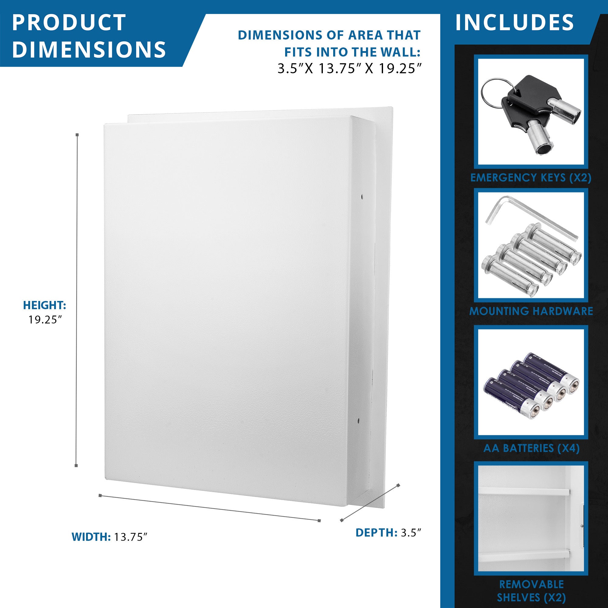 Biometric Wall Safe - Hidden Security-American Furniture Outlet