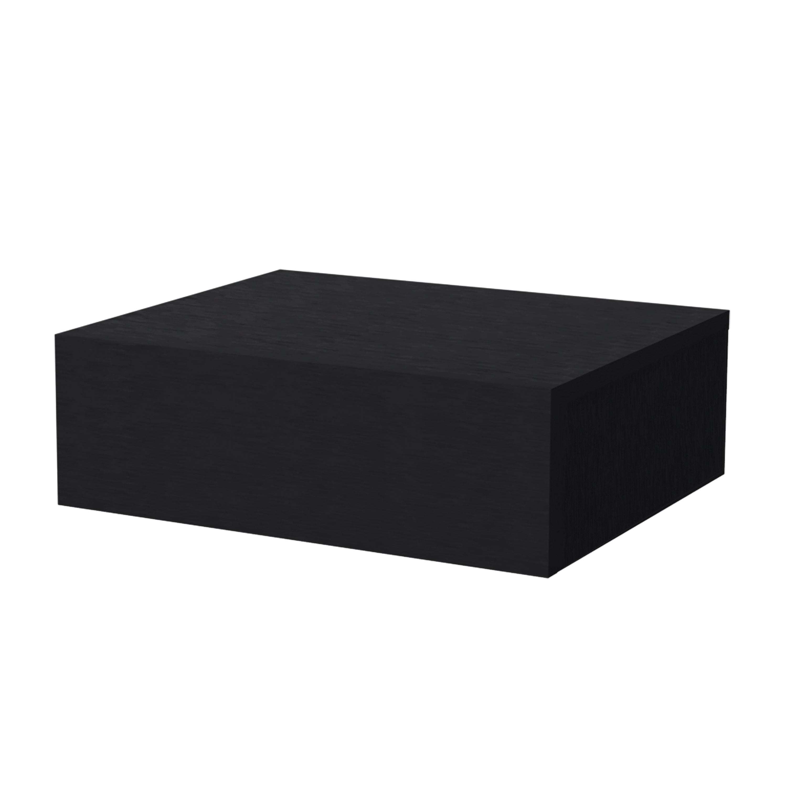 Black Floating Nightstand Wall Mount (30" Modern Bedside Table)-American Furniture Outlet