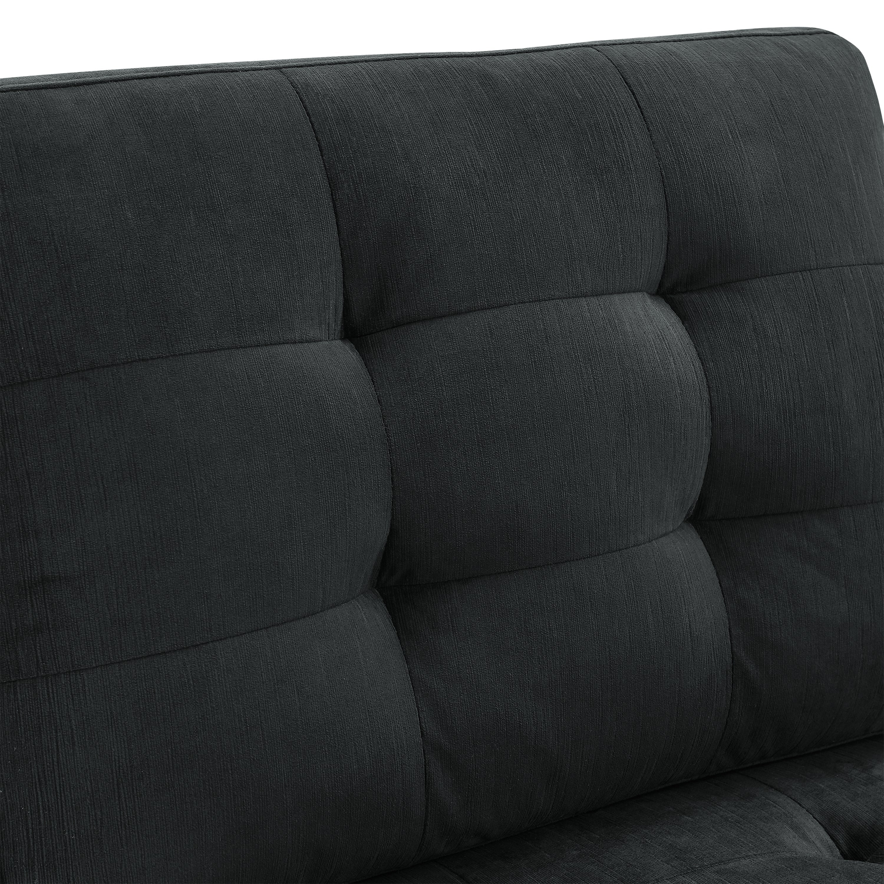 Black Velvet U-Shape Sectional Sofa with Ottomans - DIY Modular-American Furniture Outlet -American Furniture Outlet