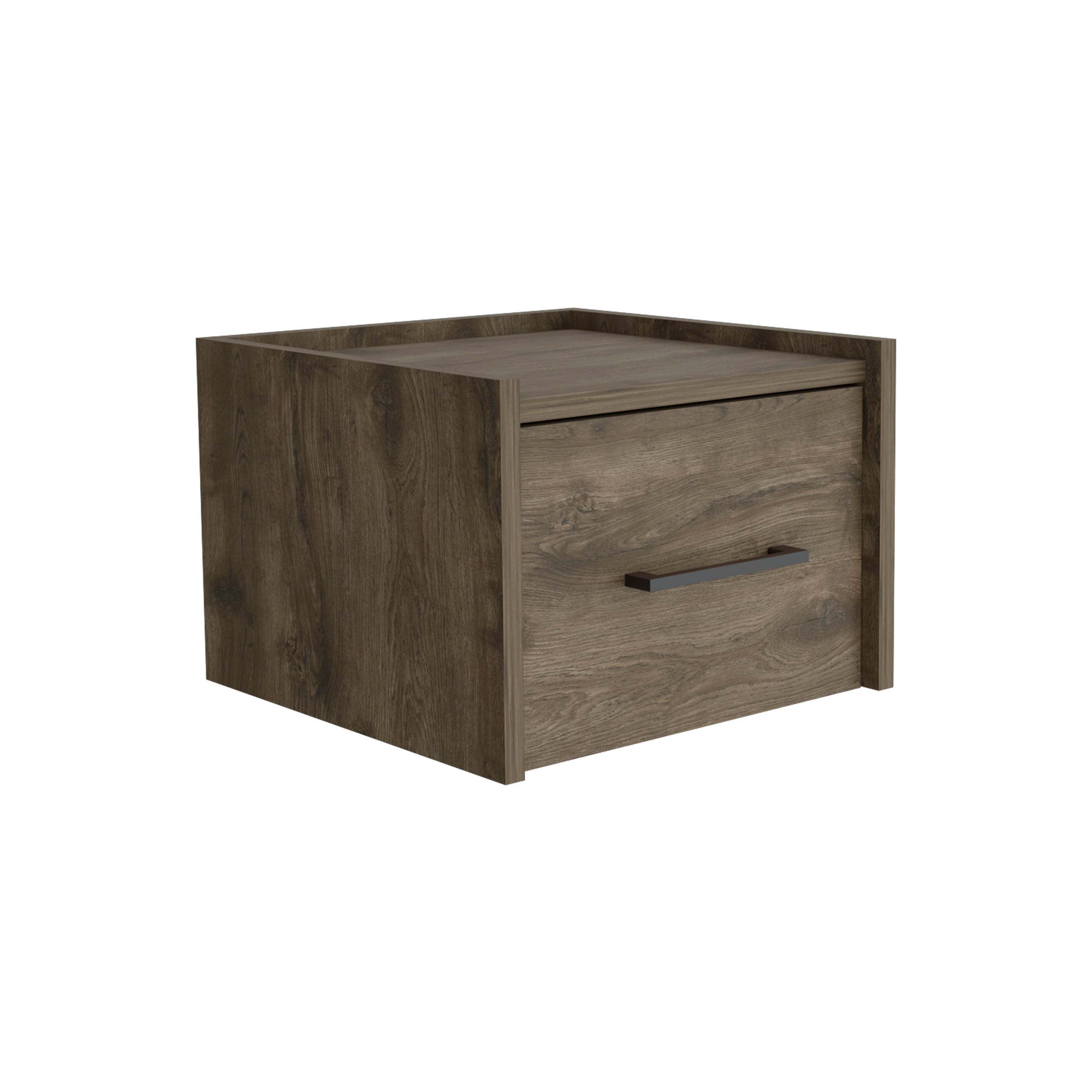 Boa Floating Nightstand w/ Drawer - Dark Brown-American Furniture Outlet
