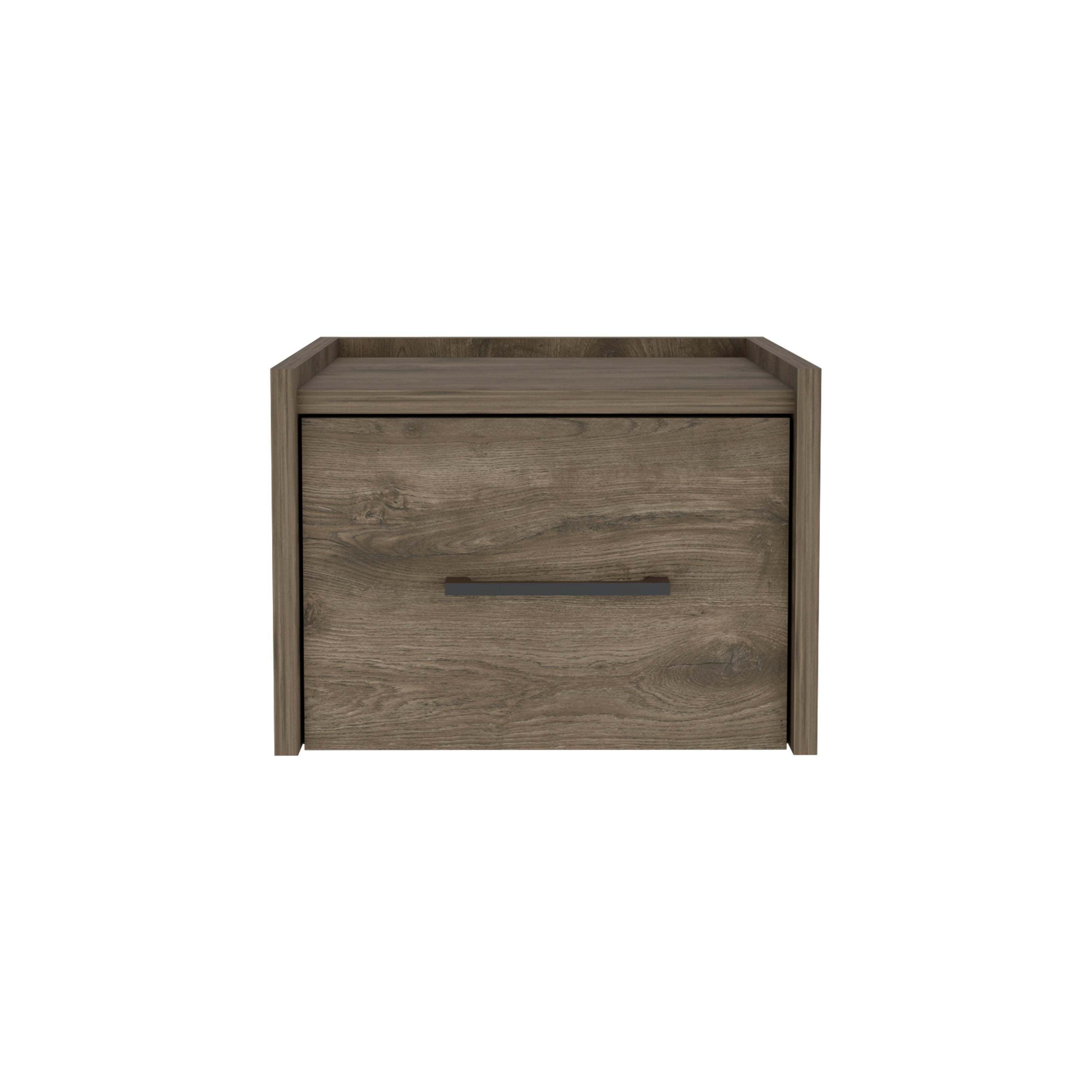 Boa Floating Nightstand w/ Drawer - Dark Brown-American Furniture Outlet