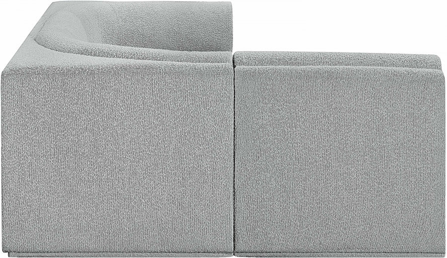 Boucle Fabric Sectional: Ollie - Luxe Comfort & Style-Meridian-American Furniture Outlet