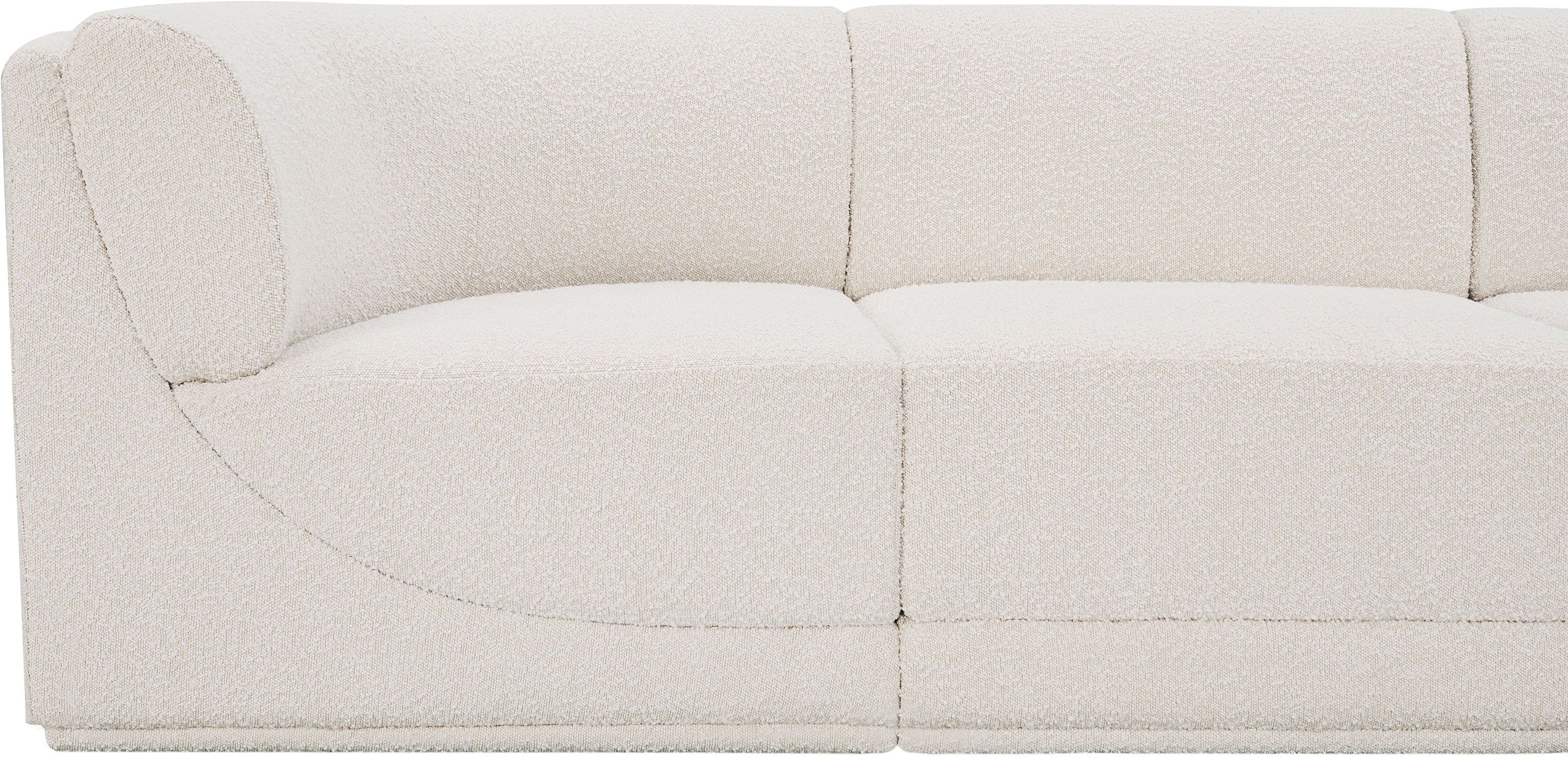 Boucle Fabric Sectional: Ollie - Luxe Comfort & Style-Meridian-American Furniture Outlet