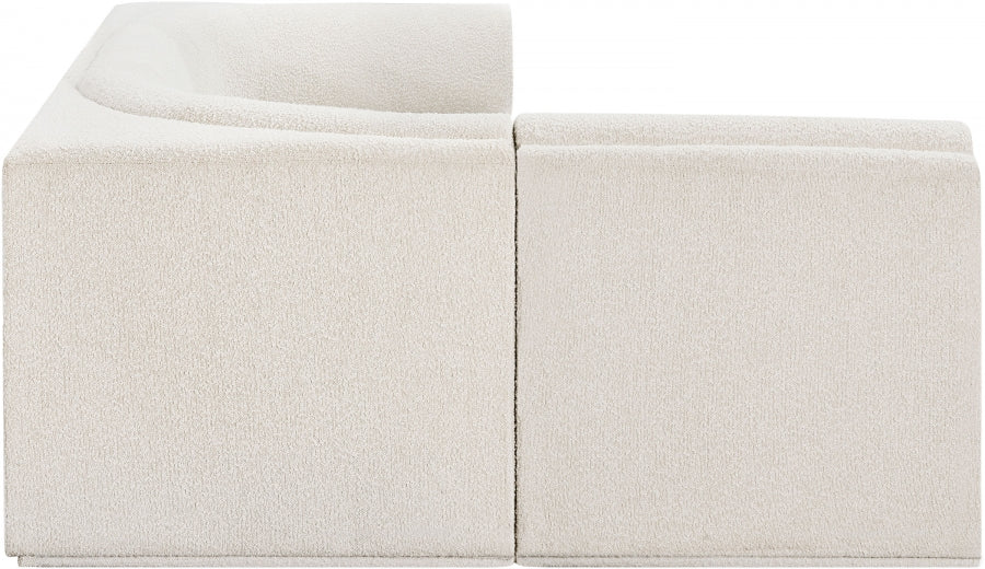 Boucle Fabric Sectional: Ollie - Luxe Comfort & Style-Meridian-American Furniture Outlet