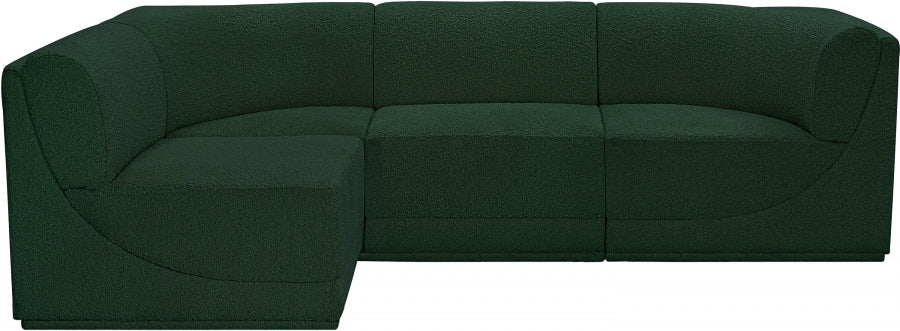 Boucle Fabric Sectional: Ollie - Luxe Comfort & Style-Meridian-American Furniture Outlet