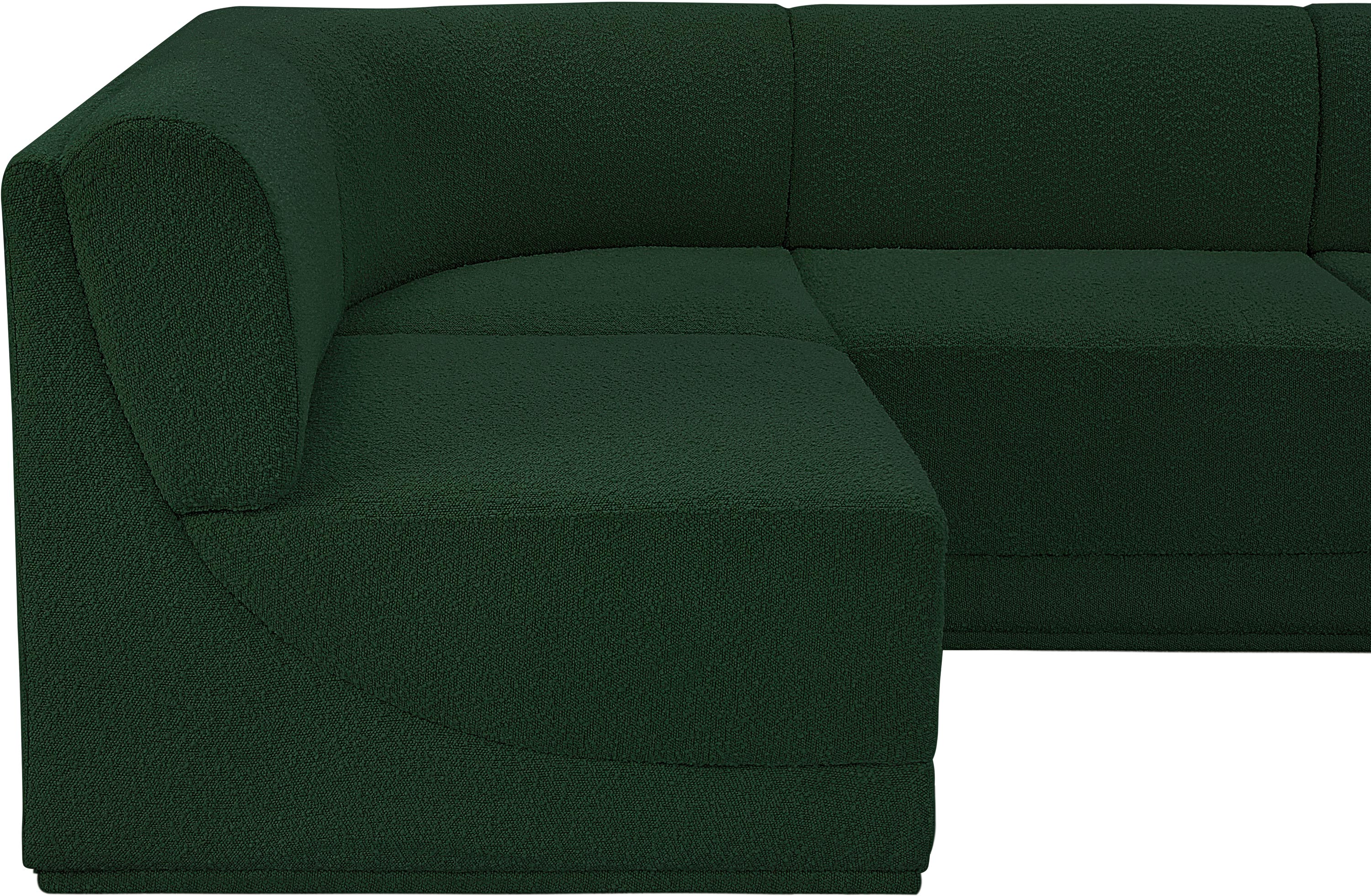 Boucle Fabric Sectional: Ollie - Luxe Comfort & Style-Meridian-American Furniture Outlet