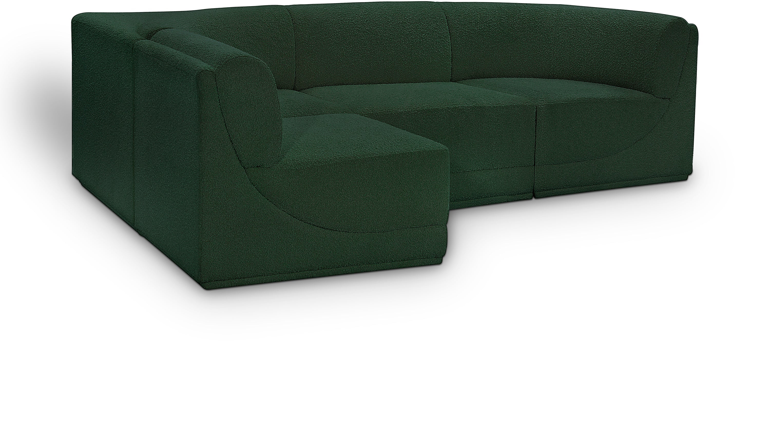 Boucle Fabric Sectional: Ollie - Luxe Comfort & Style-Meridian-American Furniture Outlet