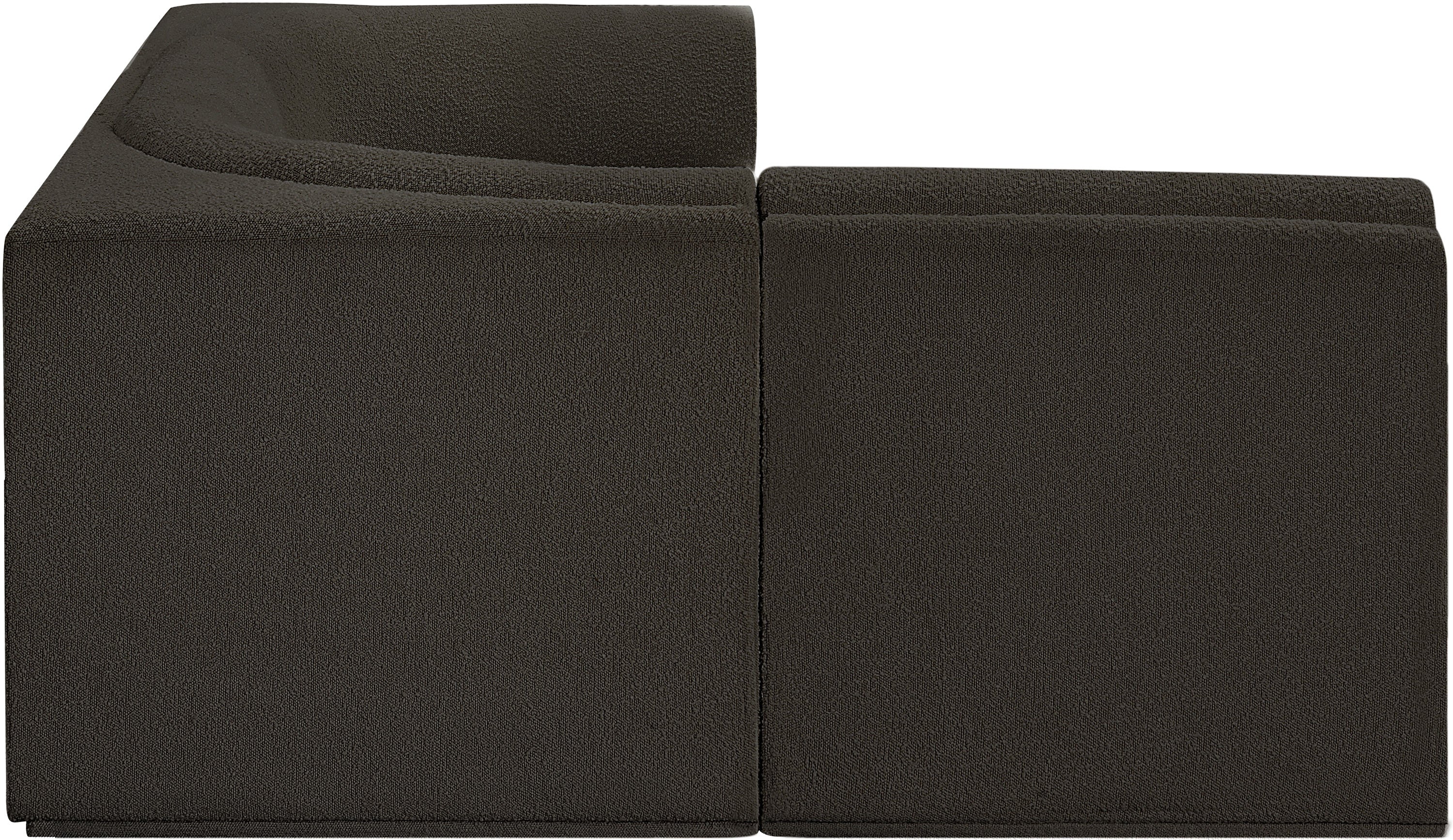 Boucle Fabric Sectional: Ollie - Luxe Comfort & Style-Meridian-American Furniture Outlet