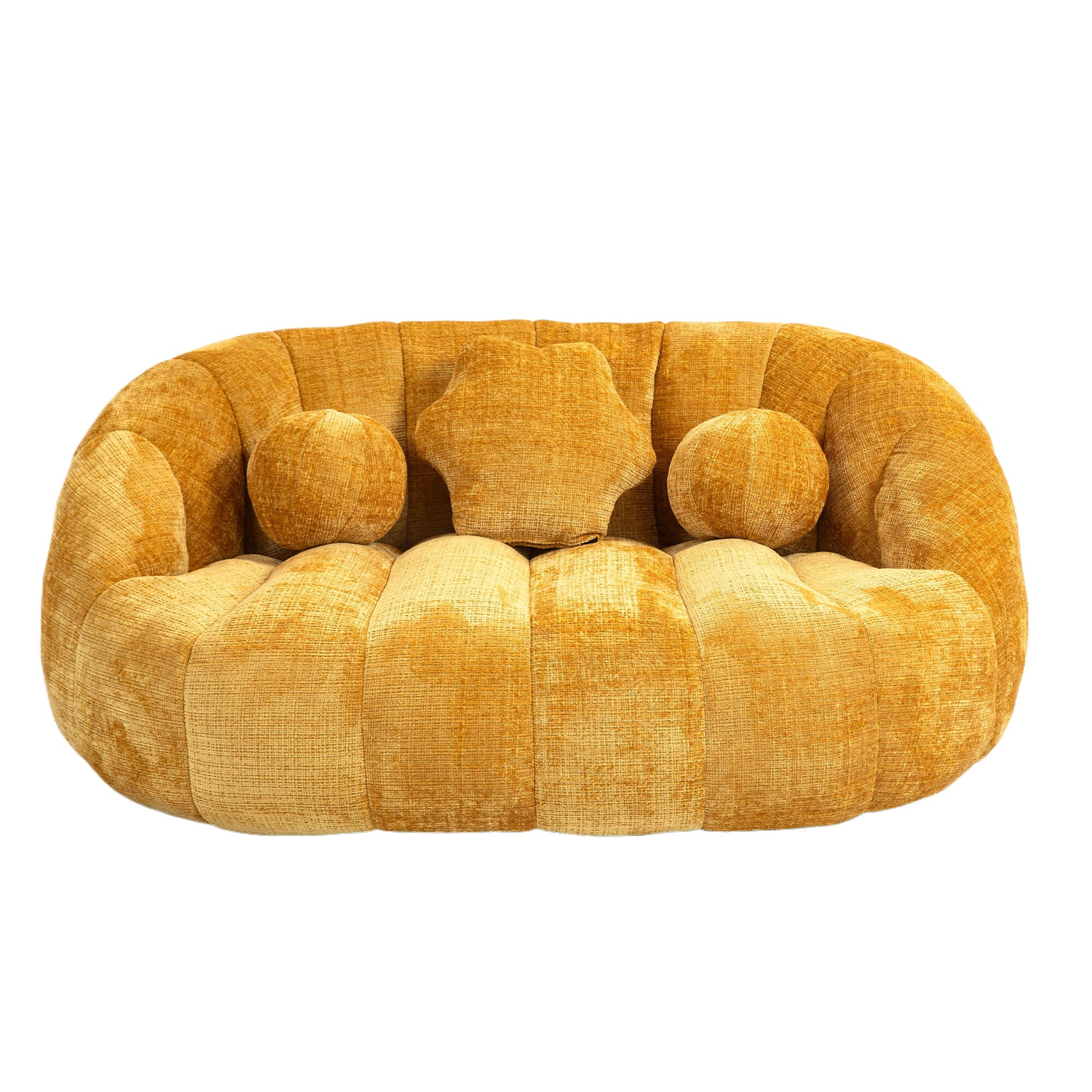 COOLMORE Bean Bag Chair, Comfort Lounger Sofa (Yellow)-American Furniture Outlet