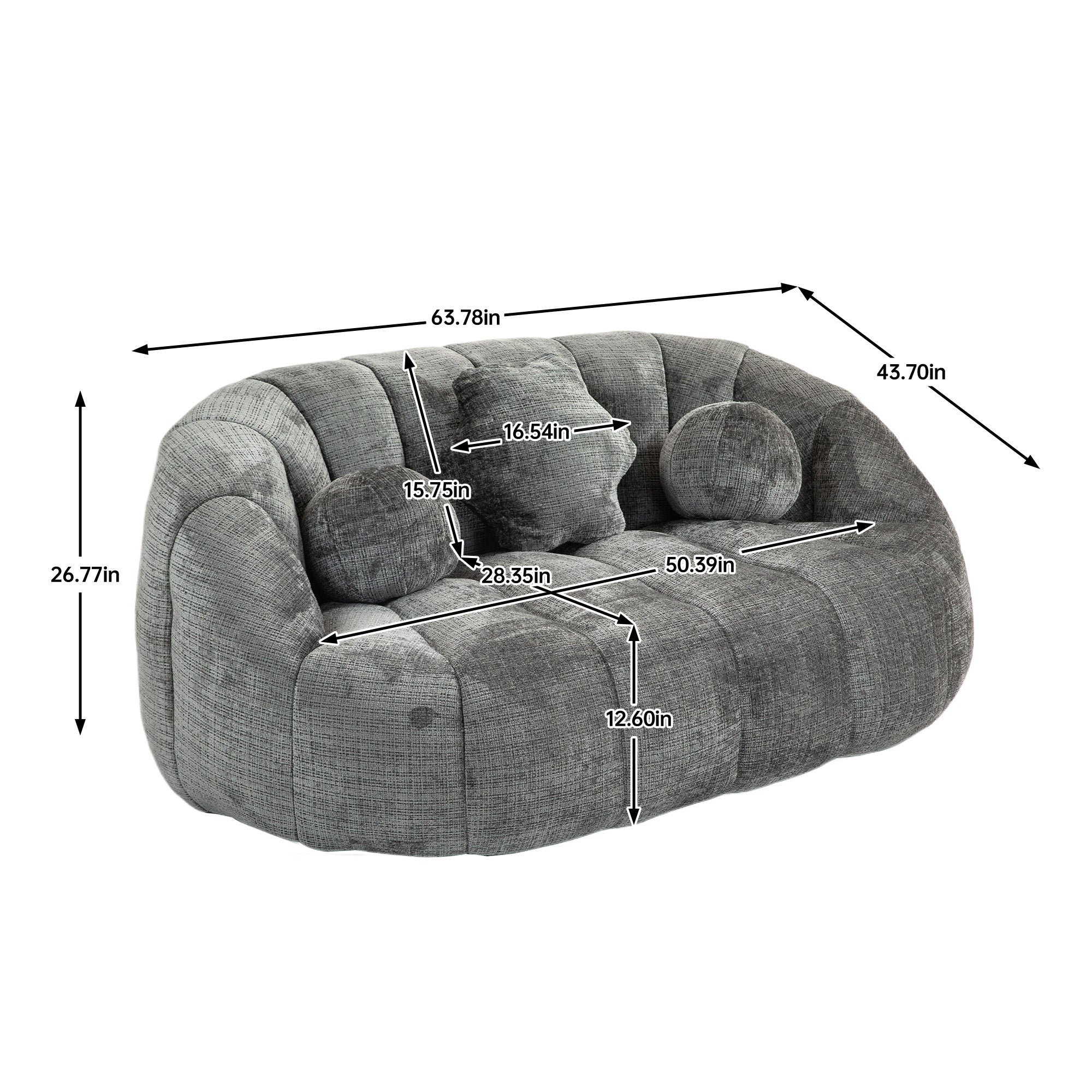 COOLMORE Bean Bag Chair | Lazy Sofa Lounger-American Furniture Outlet