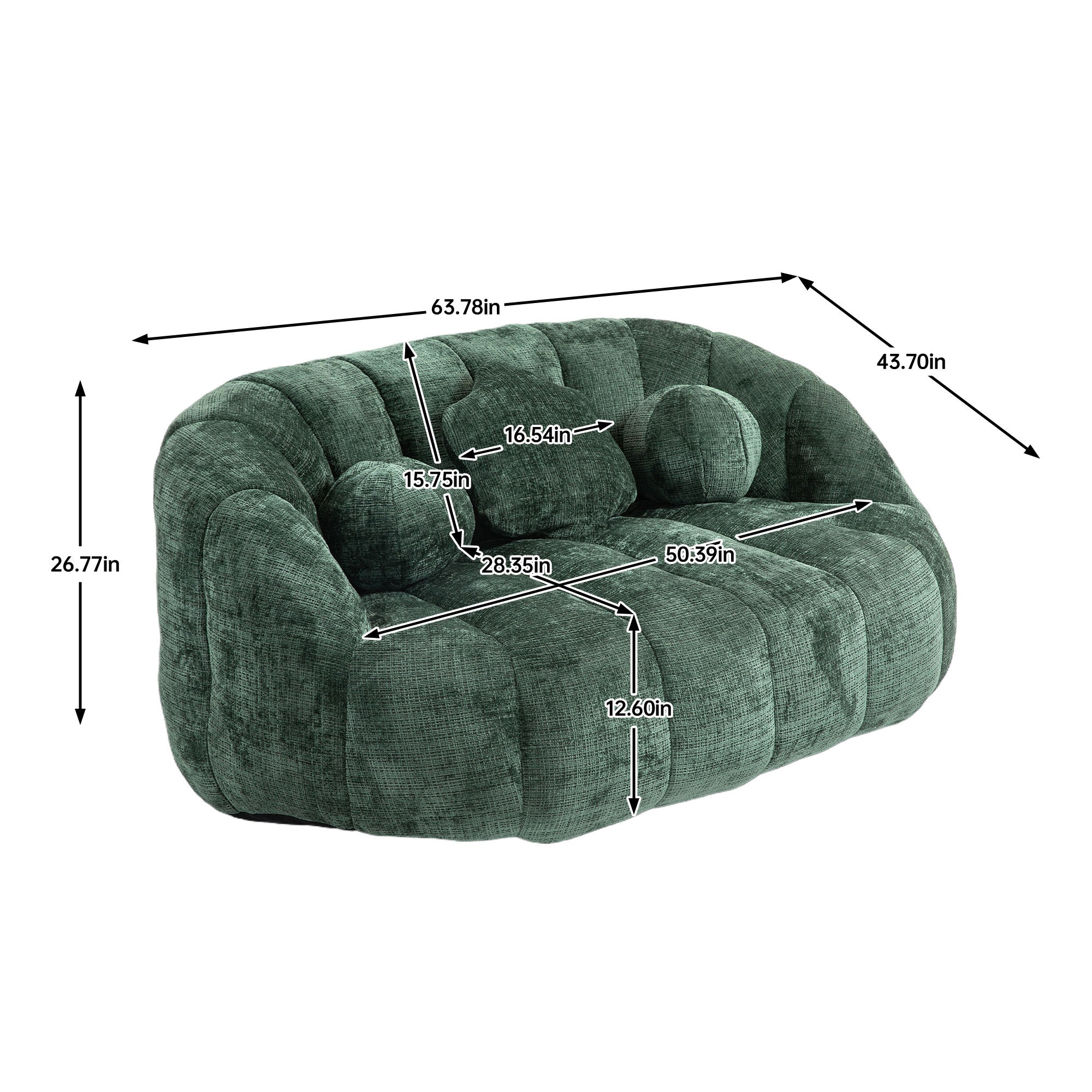 COOLMORE Bean Bag Chair | Lazy Sofa Lounger-American Furniture Outlet