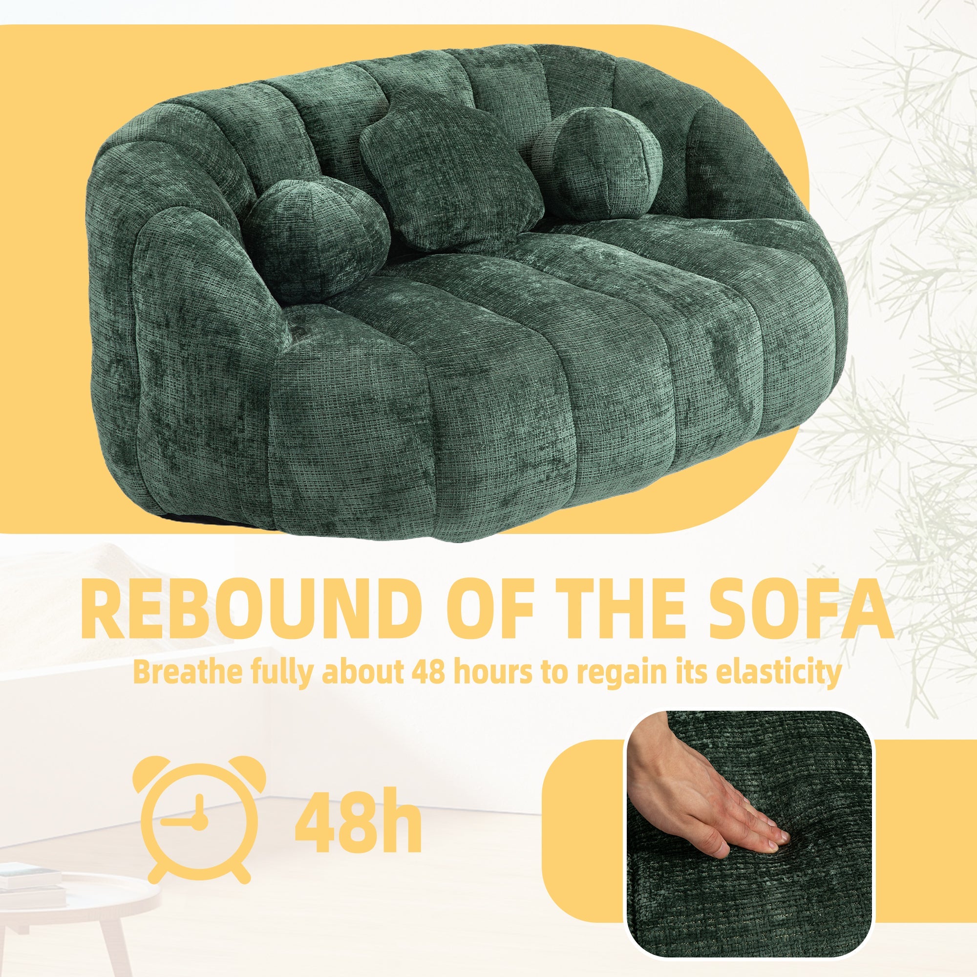 COOLMORE Bean Bag Chair | Lazy Sofa Lounger-American Furniture Outlet