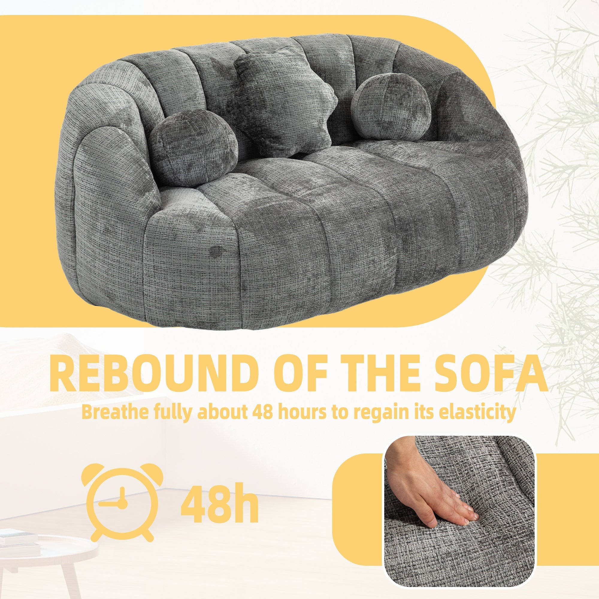 COOLMORE Bean Bag Chair | Lazy Sofa Lounger-American Furniture Outlet