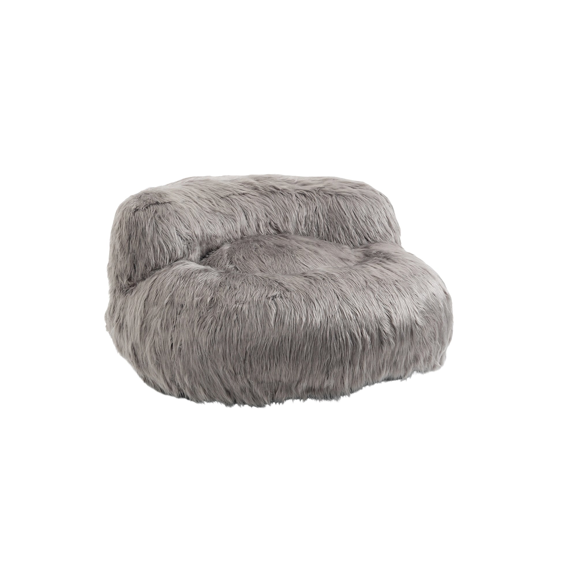 COOLMORE Bean Bag Chair with Ottoman - Gray-American Furniture Outlet