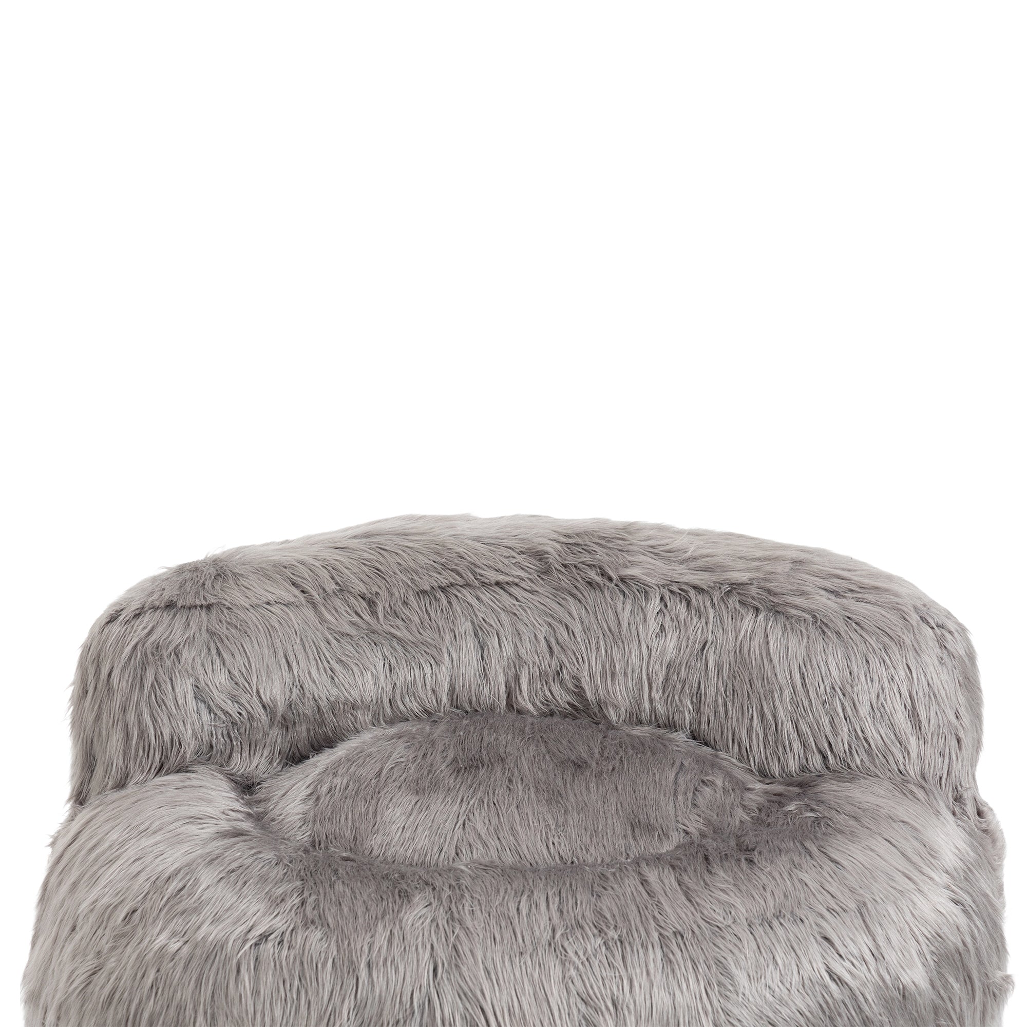 COOLMORE Bean Bag Chair with Ottoman - Gray-American Furniture Outlet