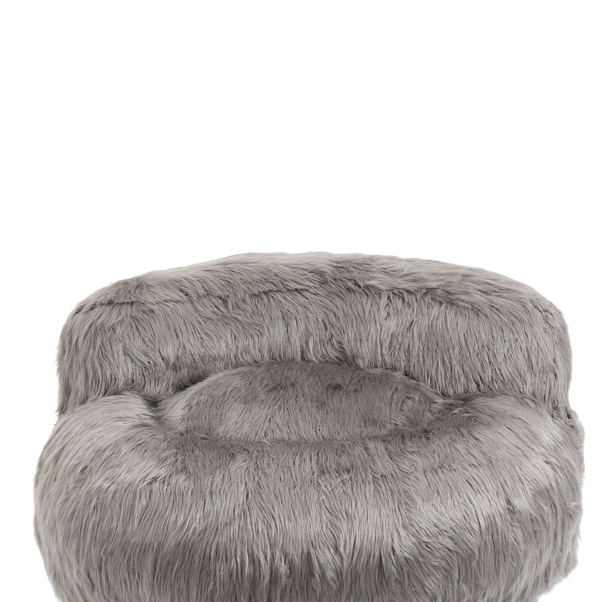 COOLMORE Bean Bag Chair with Ottoman - Gray-American Furniture Outlet