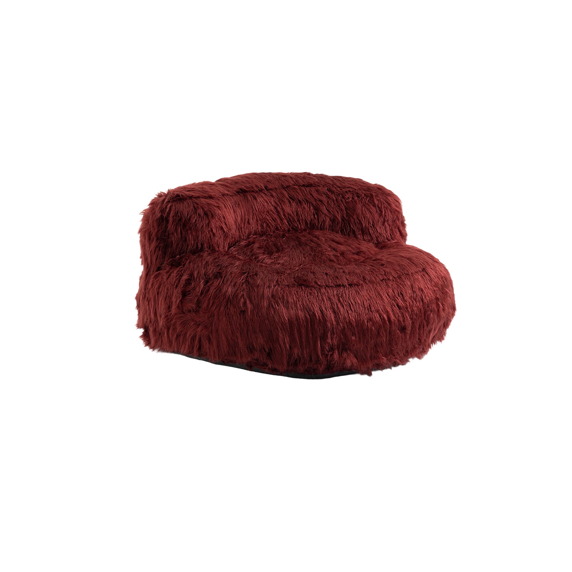 COOLMORE Bean Bag Chair with Ottoman - Wine Red-American Furniture Outlet