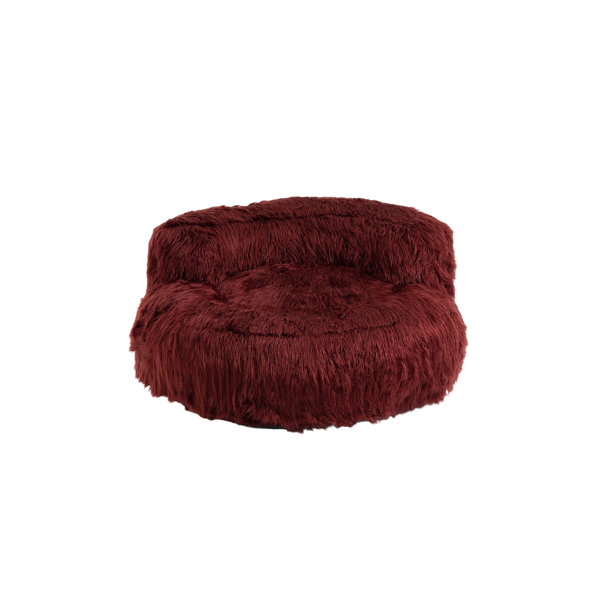 COOLMORE Bean Bag Chair with Ottoman - Wine Red-American Furniture Outlet