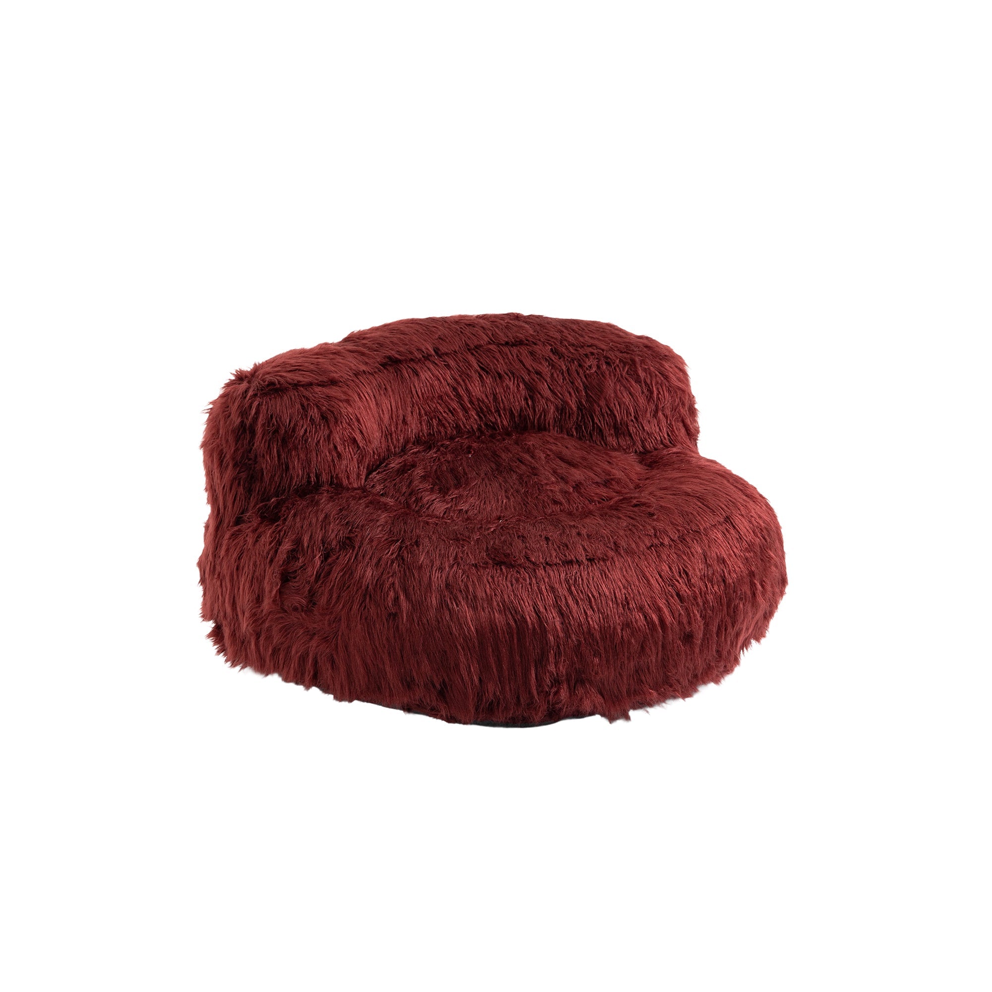 COOLMORE Bean Bag Chair with Ottoman - Wine Red-American Furniture Outlet