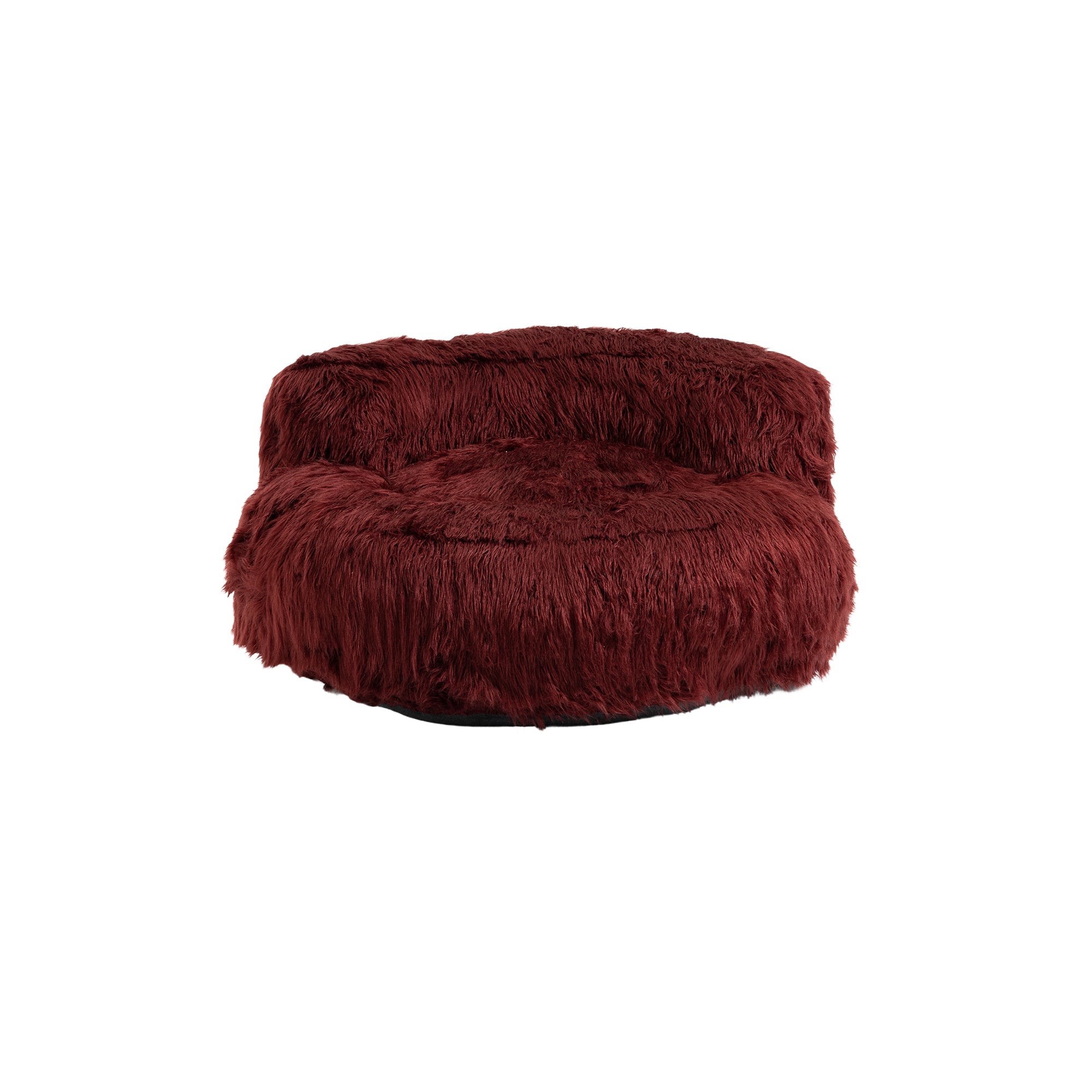 COOLMORE Bean Bag Chair with Ottoman - Wine Red-American Furniture Outlet